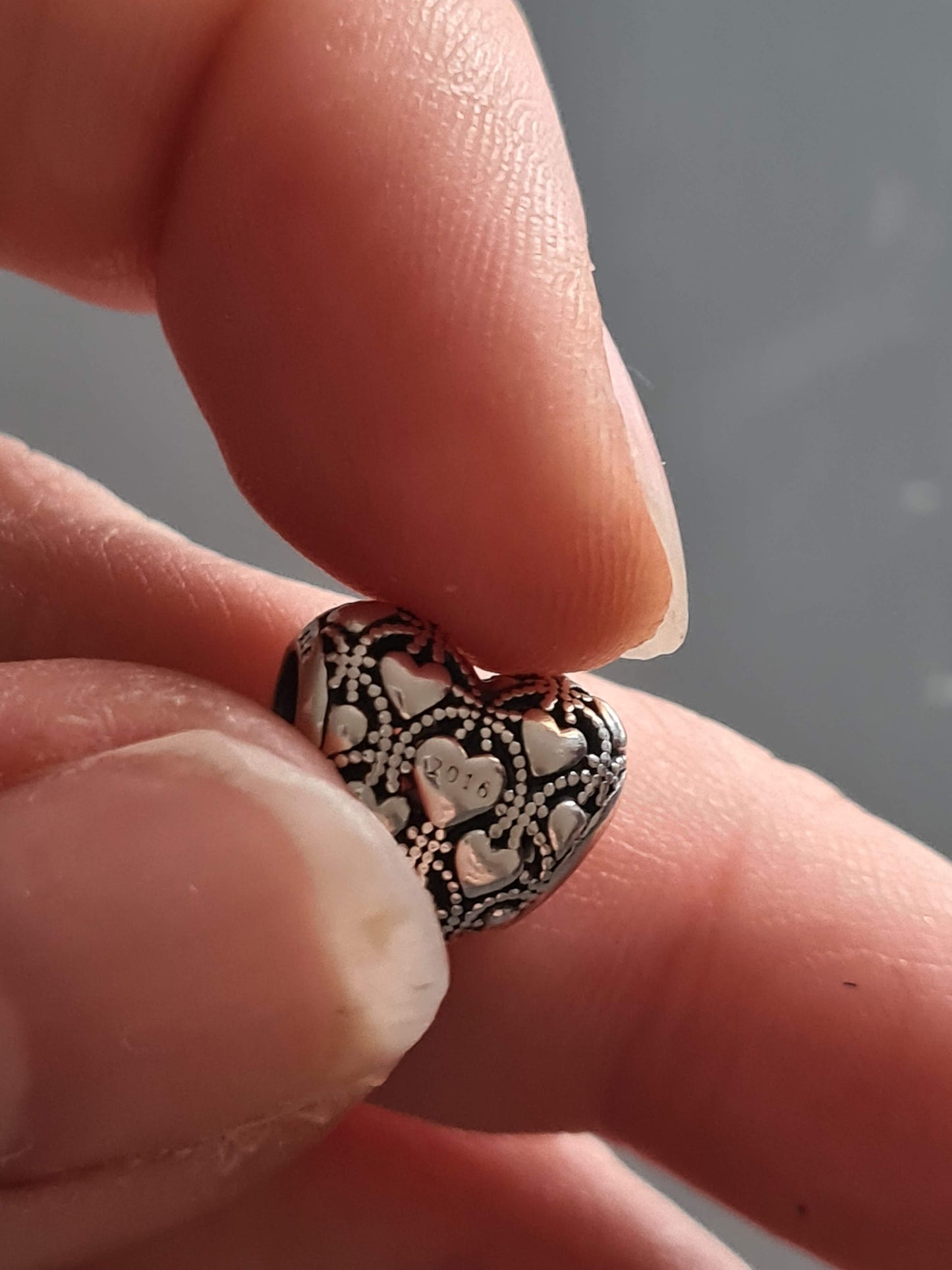 Genuine Pandora Club charm with Diamond, Open Work Heart Charm 2016