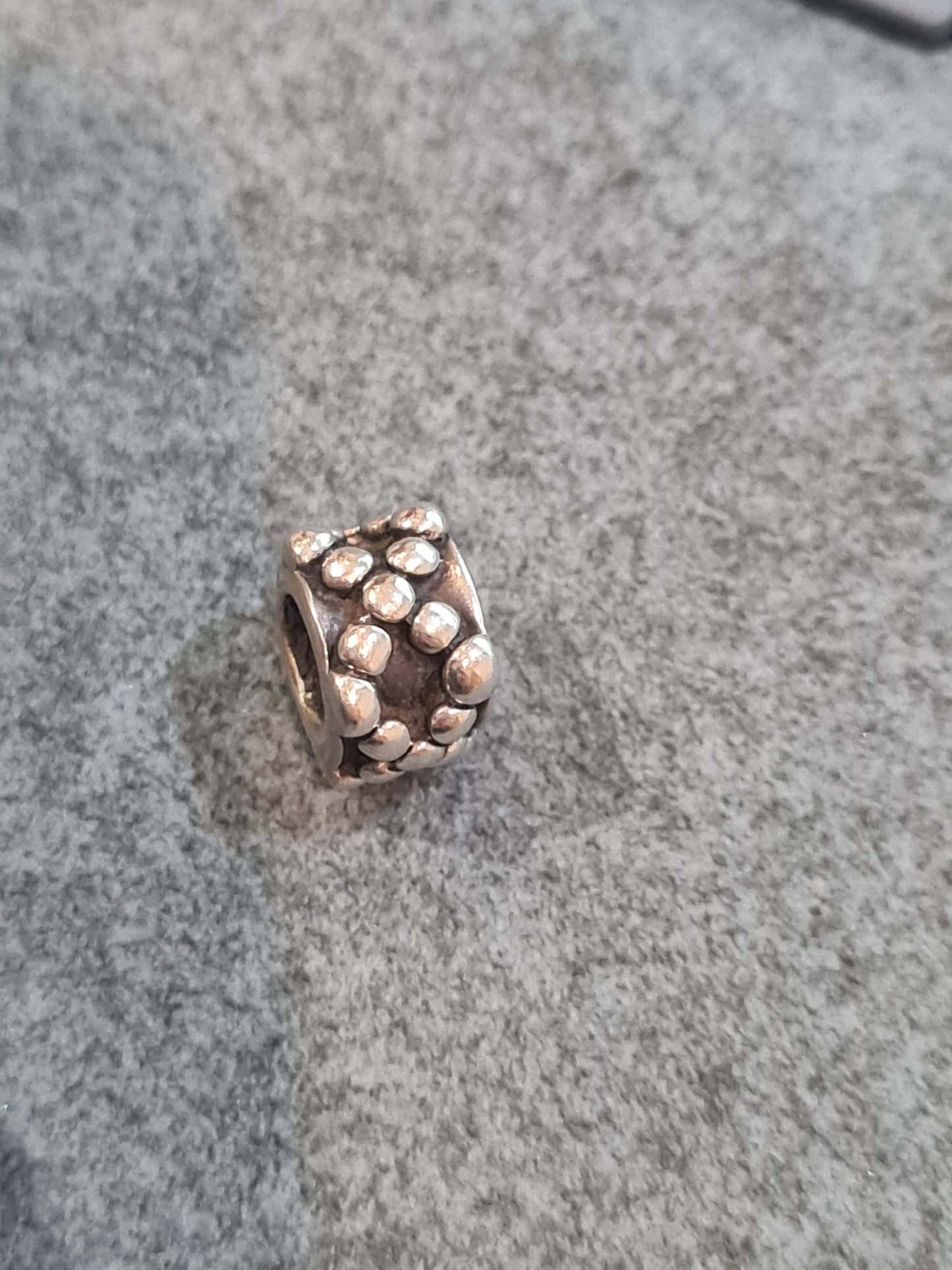 Genuine Pandora Helix Beaded DNA Charm Retired Oxidised