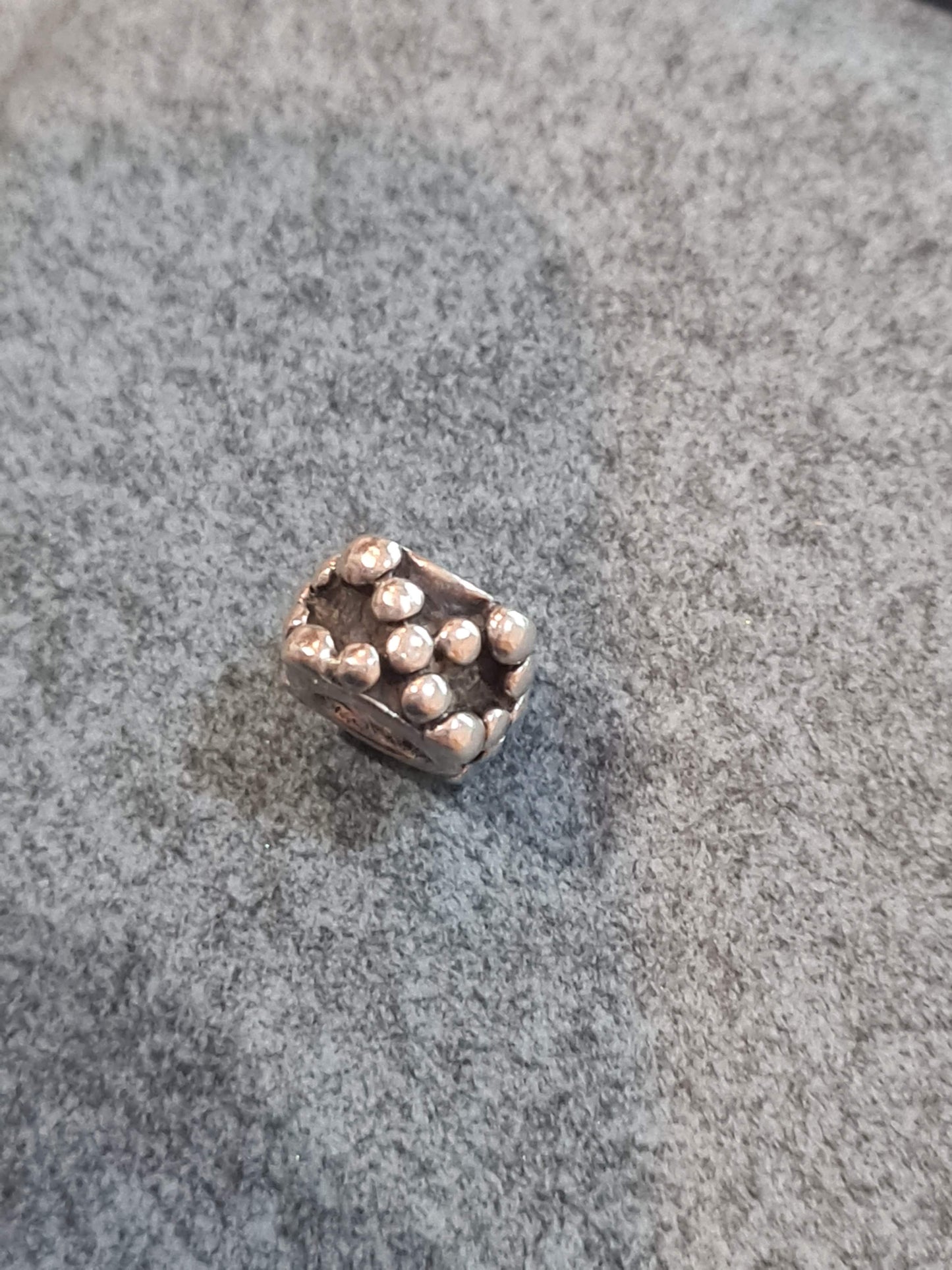 Genuine Pandora Helix Beaded DNA Charm Retired Oxidised