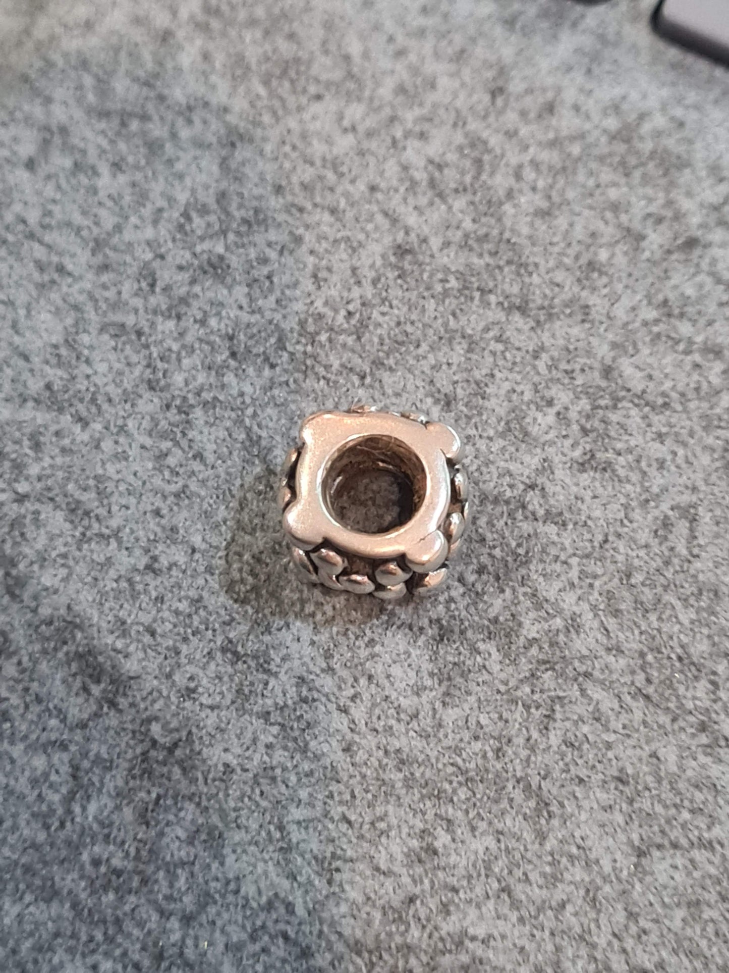 Genuine Pandora Helix Beaded DNA Charm Retired Oxidised