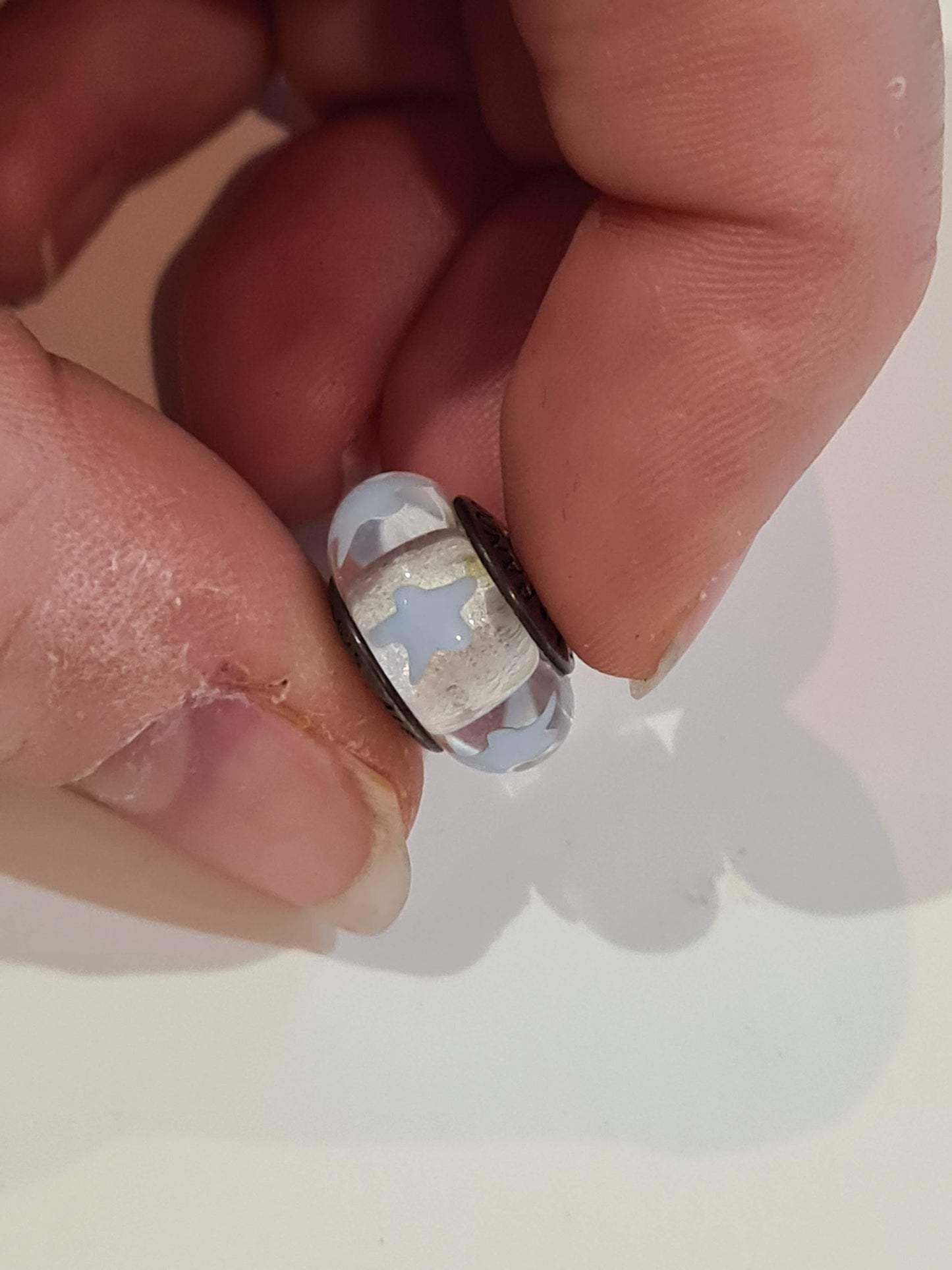 Genuine Pandora Blue Star Murano Glass Charm