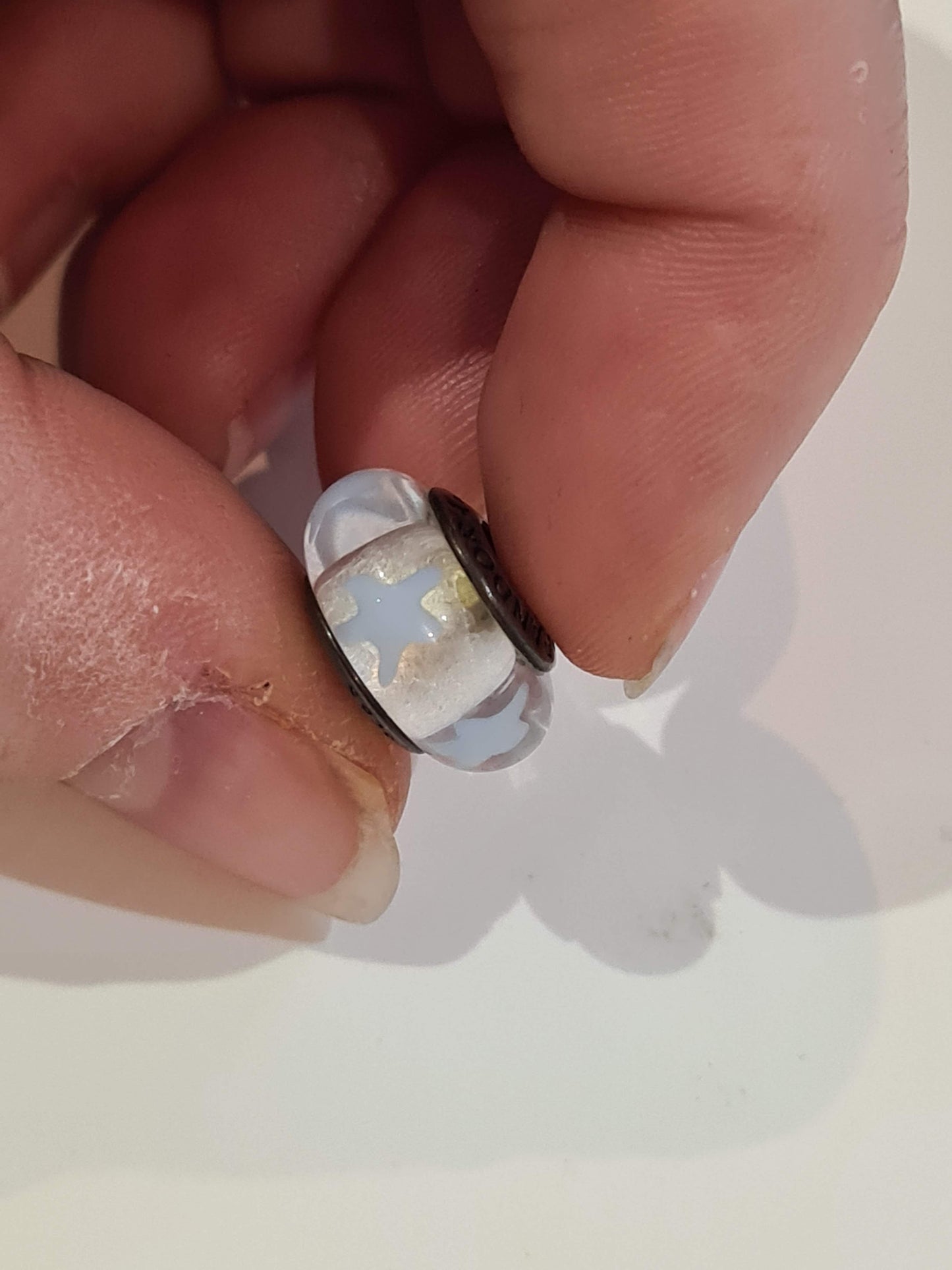 Genuine Pandora Blue Star Murano Glass Charm