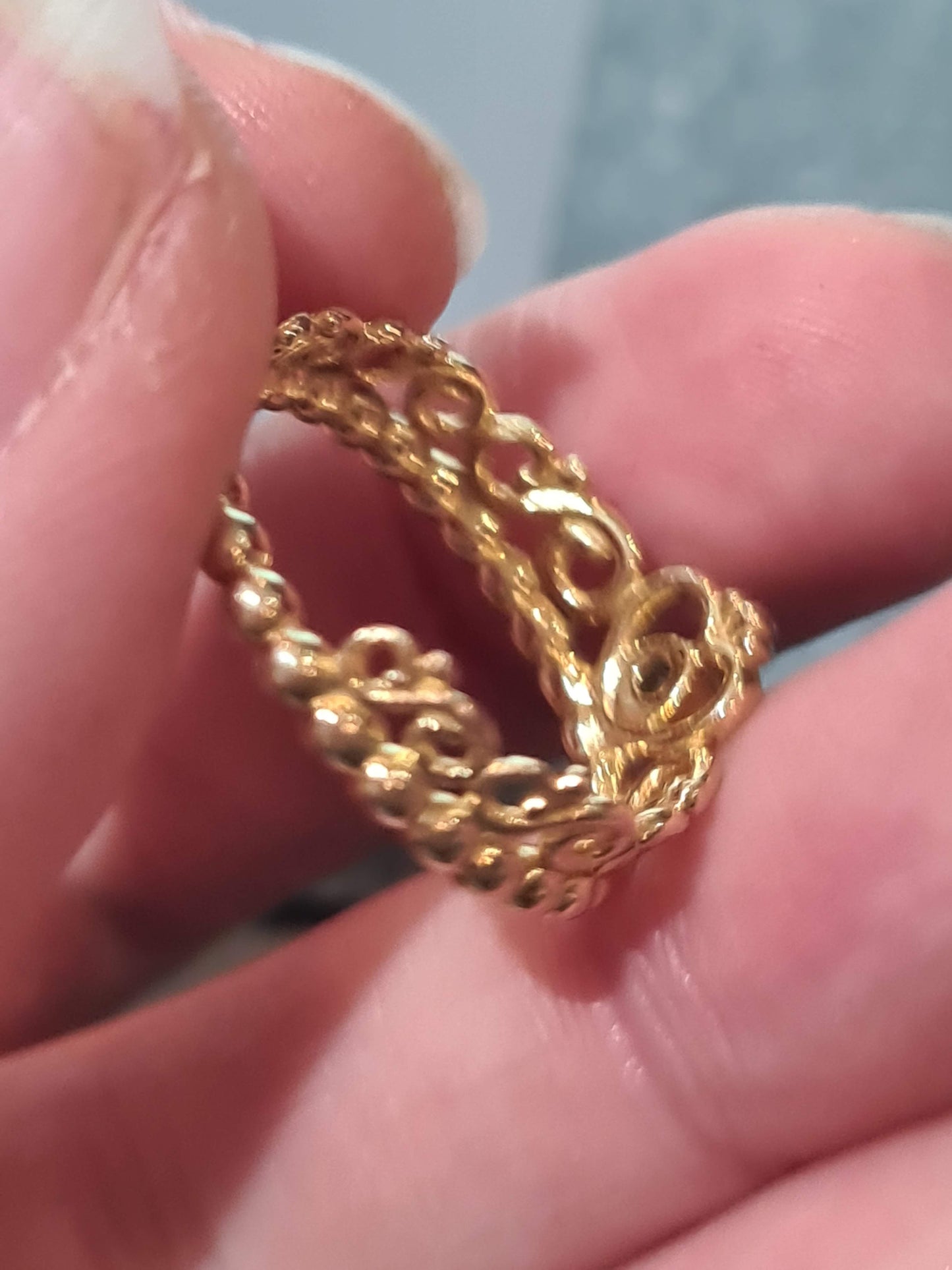 Genuine Pandora Shine Gold Princess Tiara Ring Size 56