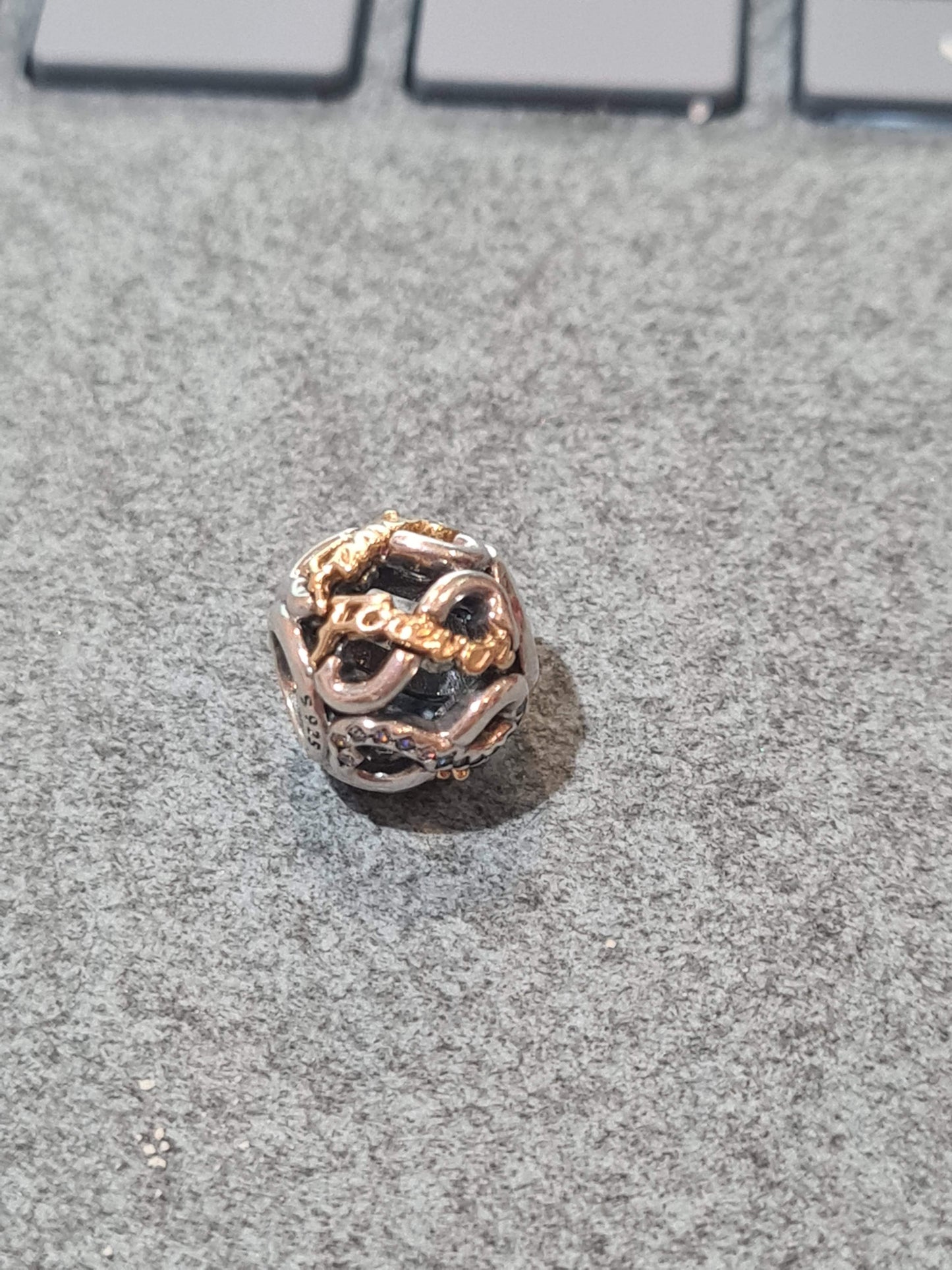 Genuine Pandora Family Forever Two Tone Infinity Charm