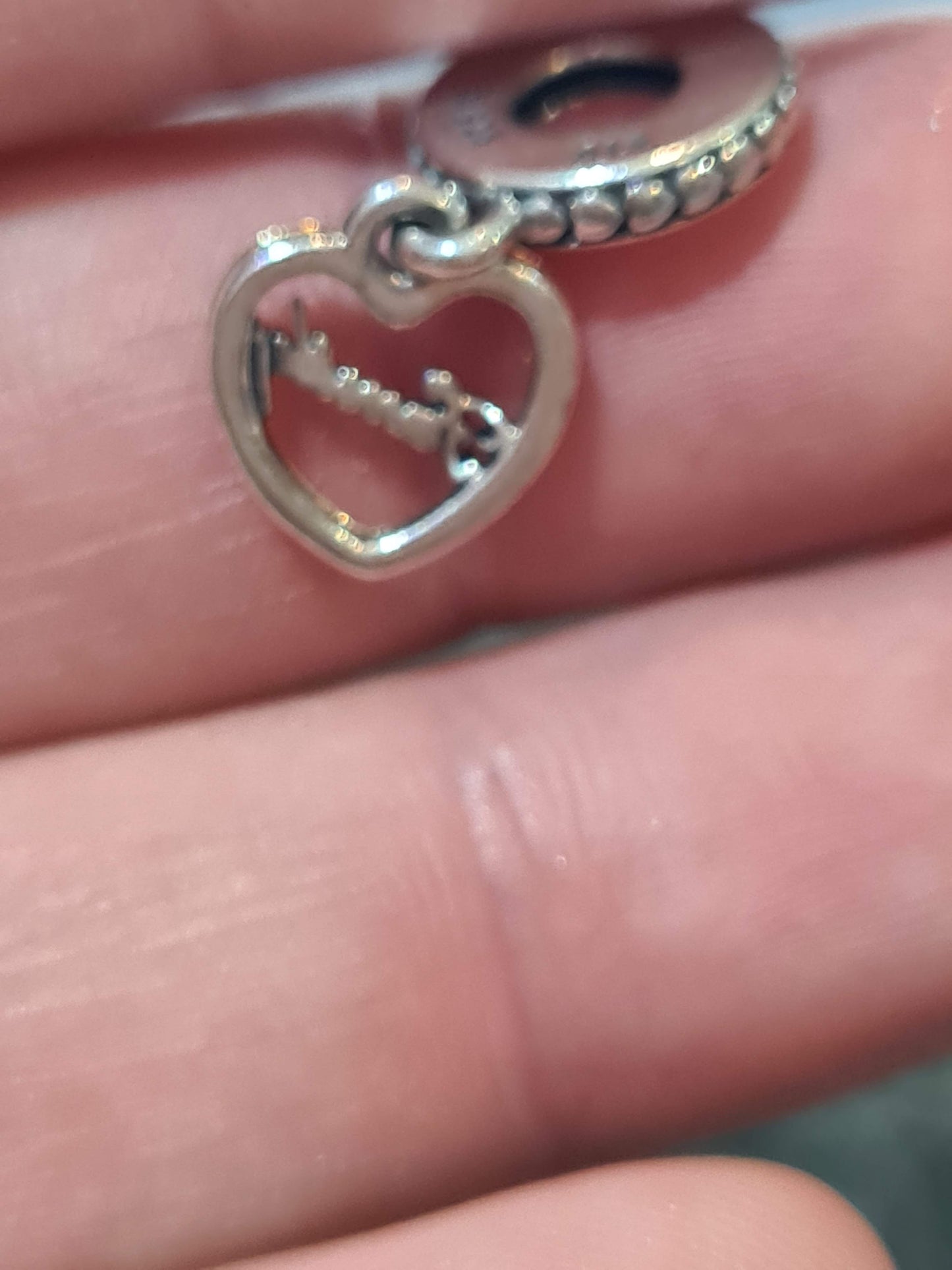 Genuine Pandora Gold Two Tone Family Dangle Charm