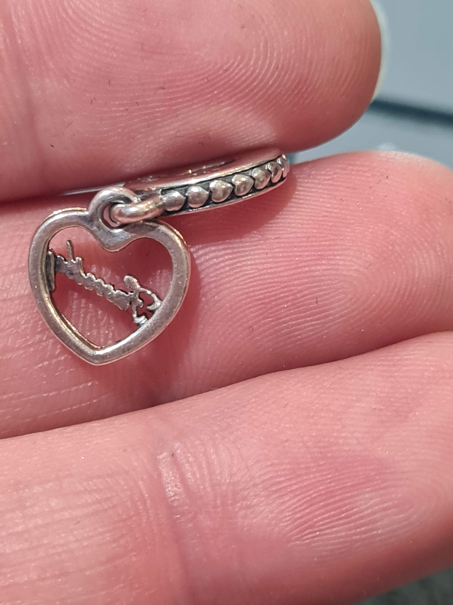 Genuine Pandora Gold Two Tone Family Dangle Charm