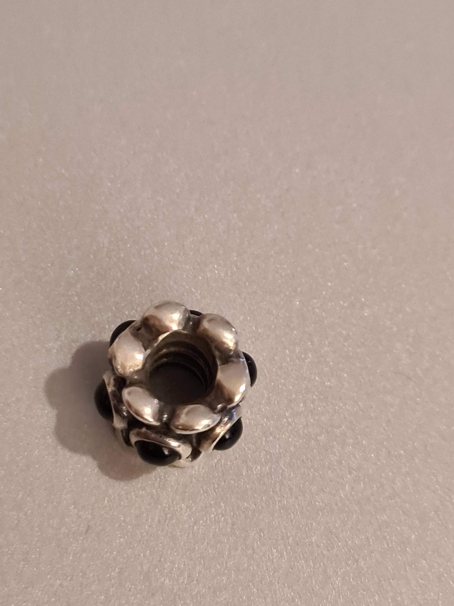 Genuine Pandora Black Forget Me Not Charm Retired Onyx
