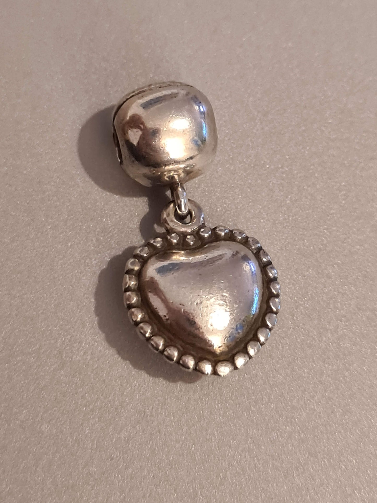 Genuine Pandora Very Rare and Special Black Onyx Stone Mi Amor Clip Dangle Charm