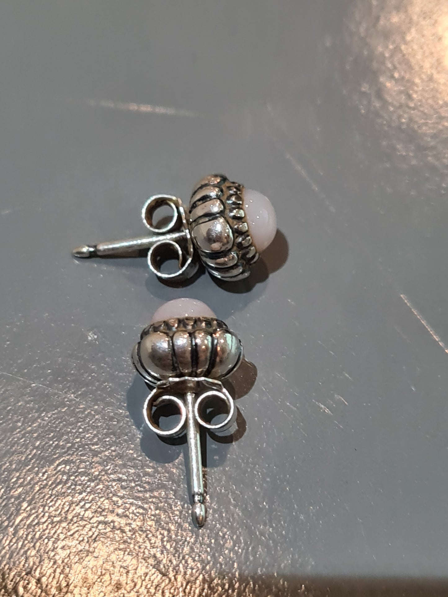 Genuine Pandora Pink Opal October Birthstone Earrings