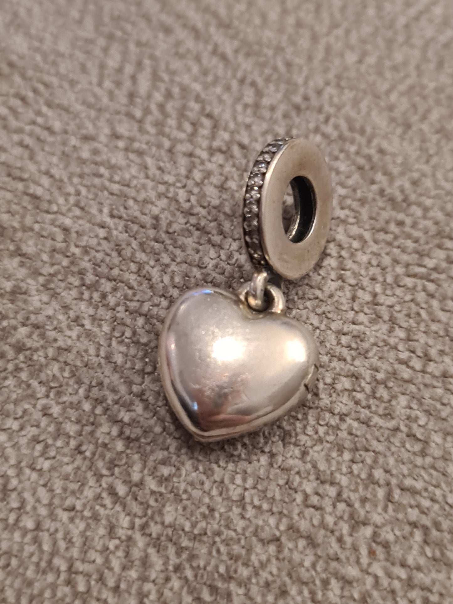 Genuine Pandora I Love My Mum Locket Pave Dangle Charm