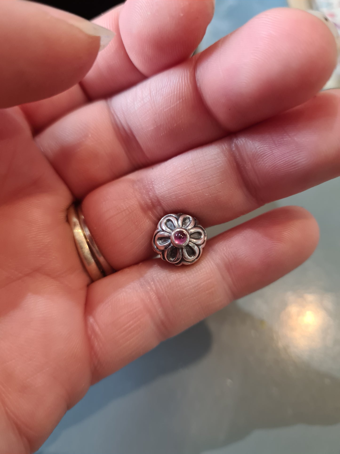 Genuine Pandora Zinnia Clip Amethyst Colour Choice Stone