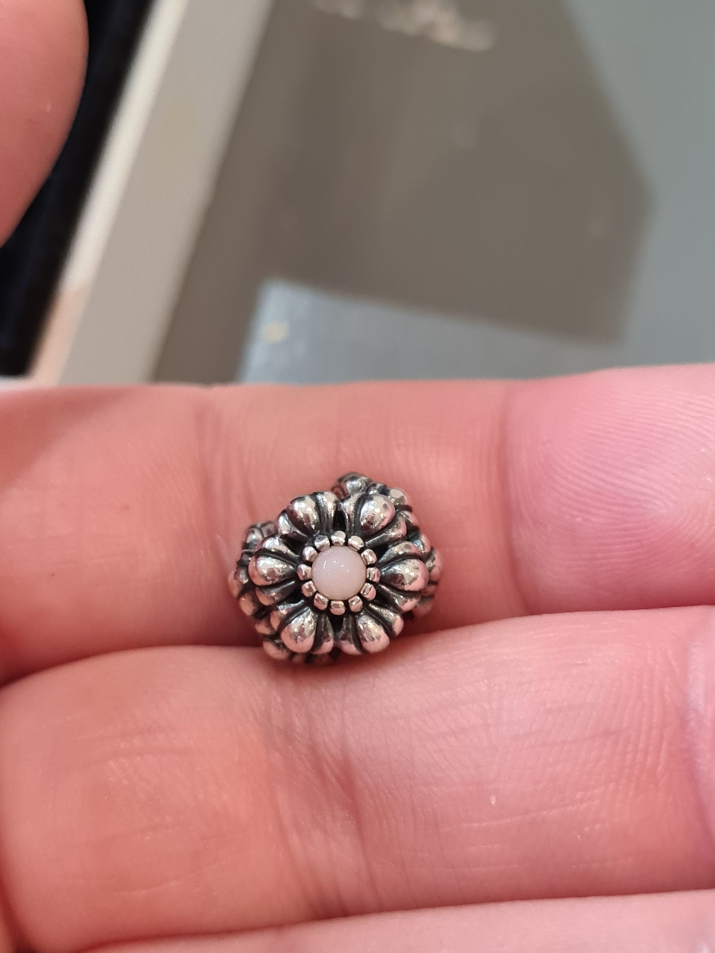 Genuine Pandora Birthday Bloom Pale Pink Stone CZ October