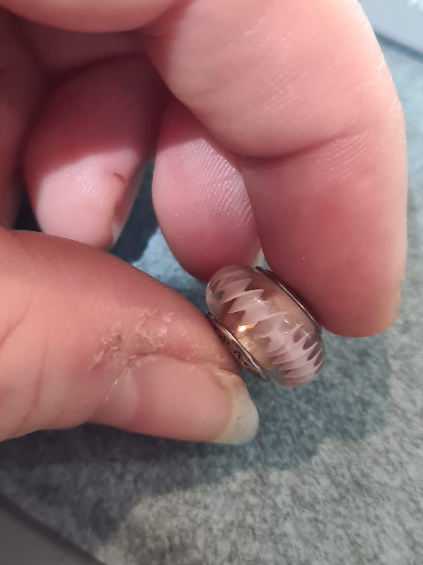 Genuine Pandora Pink Line Murano Glass Charm