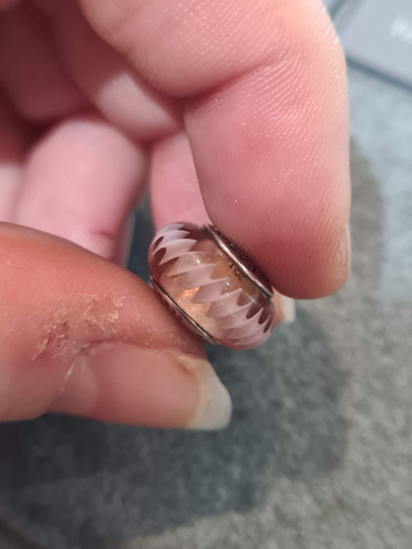 Genuine Pandora Pink Line Murano Glass Charm