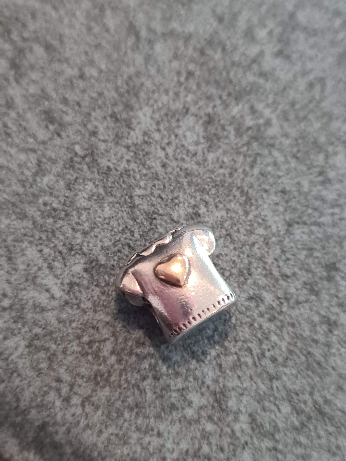 Genuine Pandora Two Tone Heart t-shirt Children Kids Charm