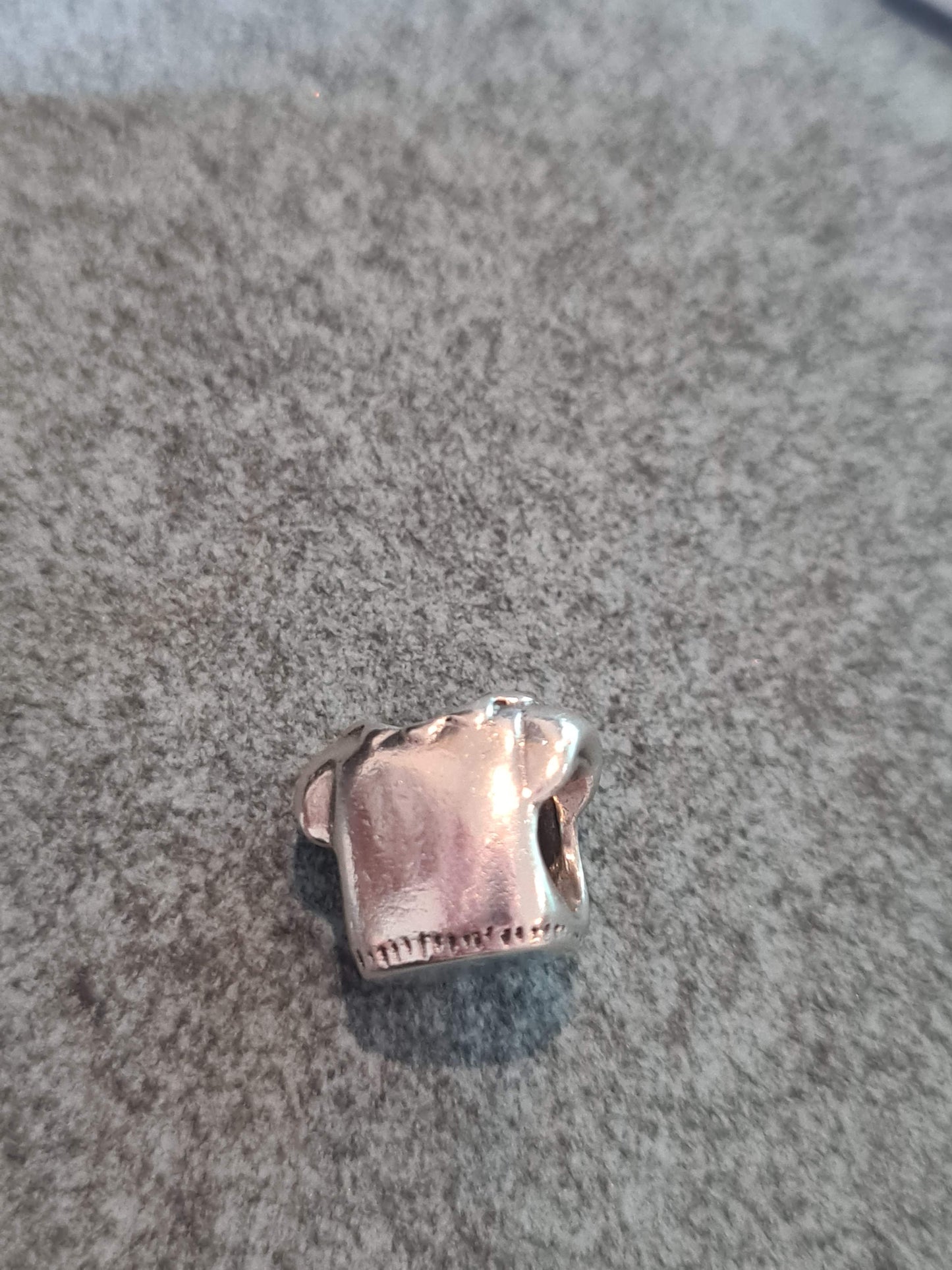 Genuine Pandora Two Tone Heart t-shirt Children Kids Charm