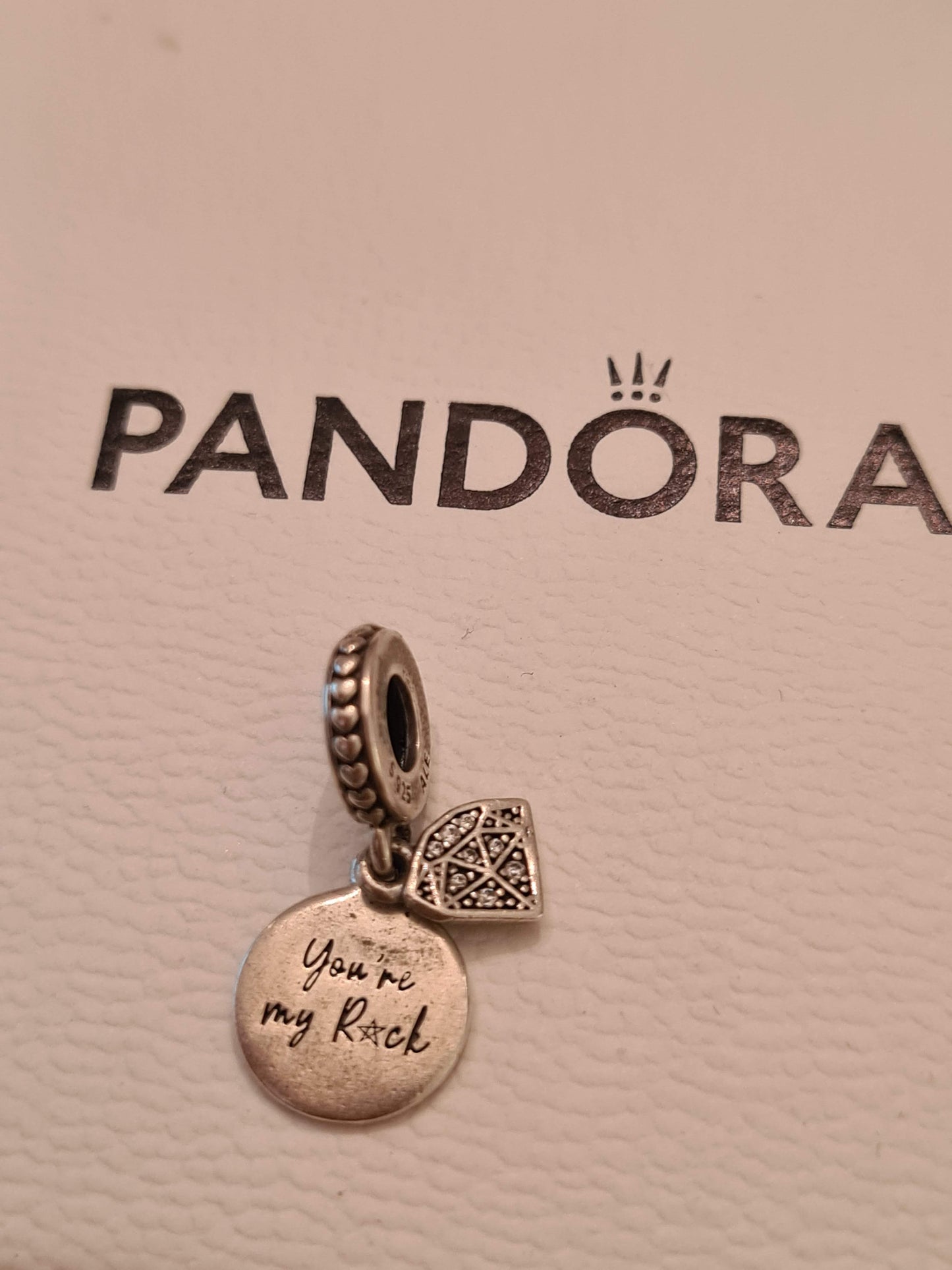 Genuine Pandora You're My Rock Diamond Dangle