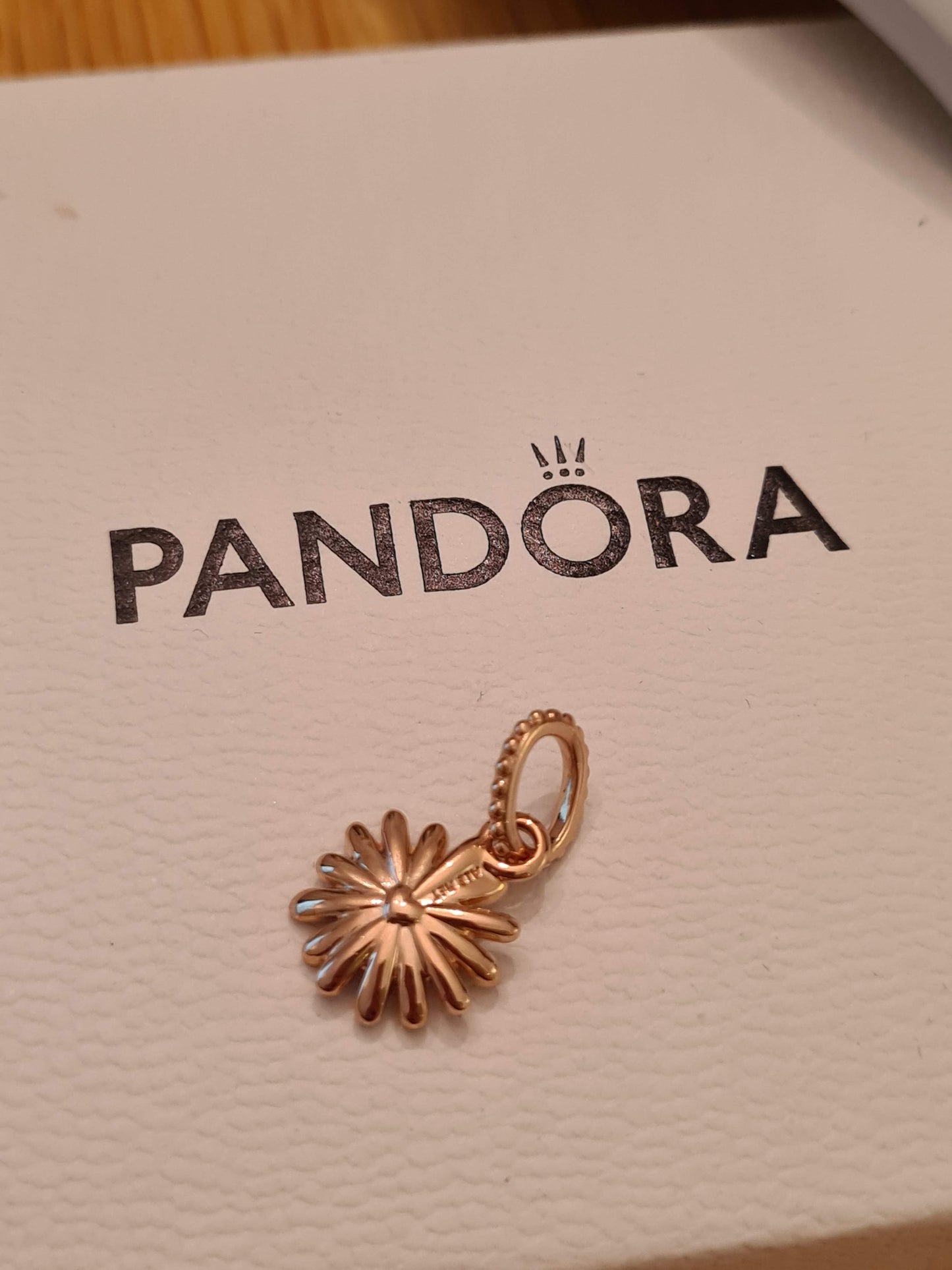 Genuine Pandora Rose Gold Pink Daisy Dangle