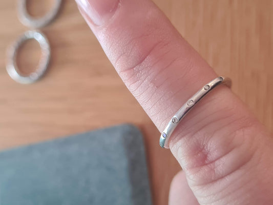 Genuine Pandora Eternity Band Plain OR Small Cz Stones Choice