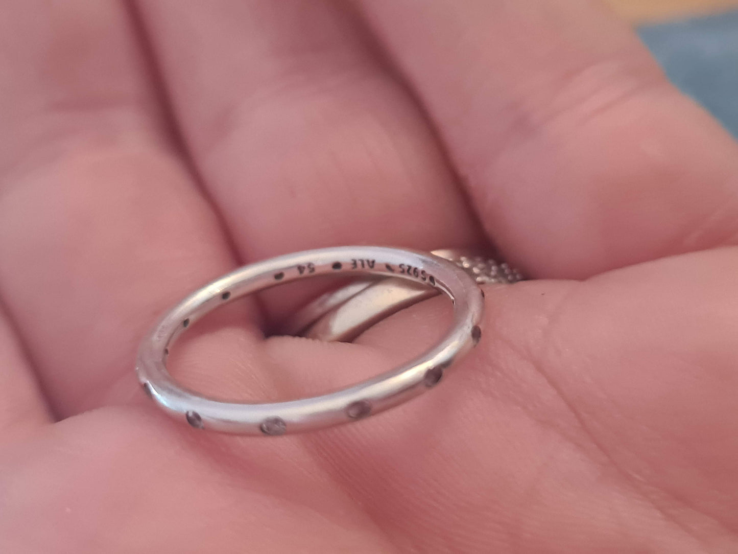 Genuine Pandora Eternity Band Plain OR Small Cz Stones Choice