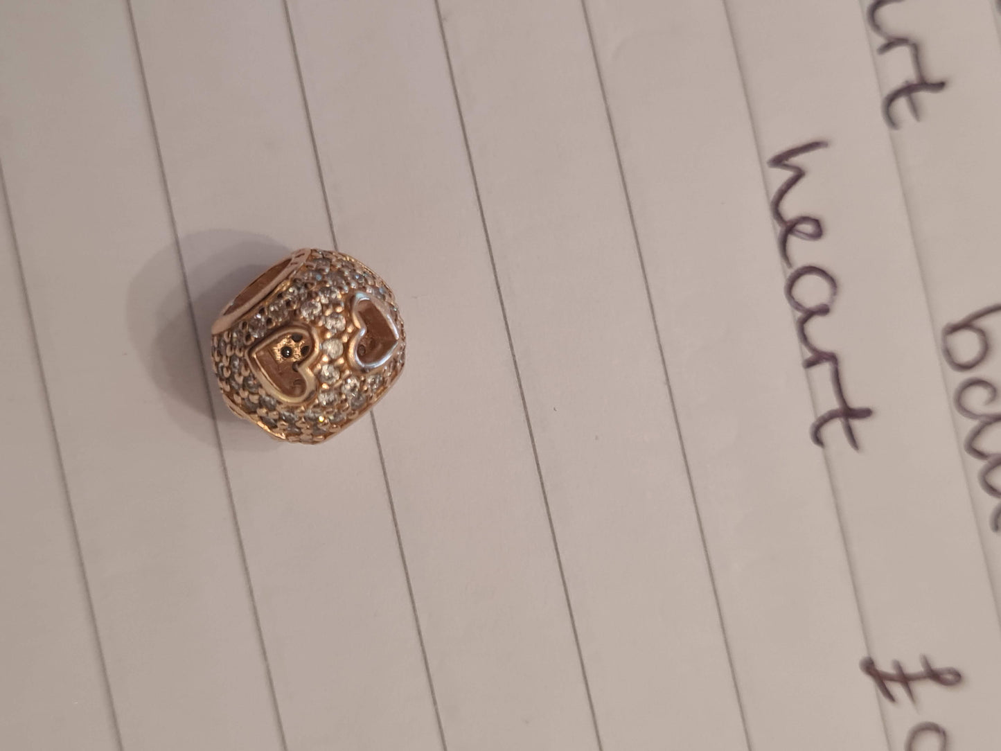 Genuine Pandora Rose Gold Open Work Pave Ball