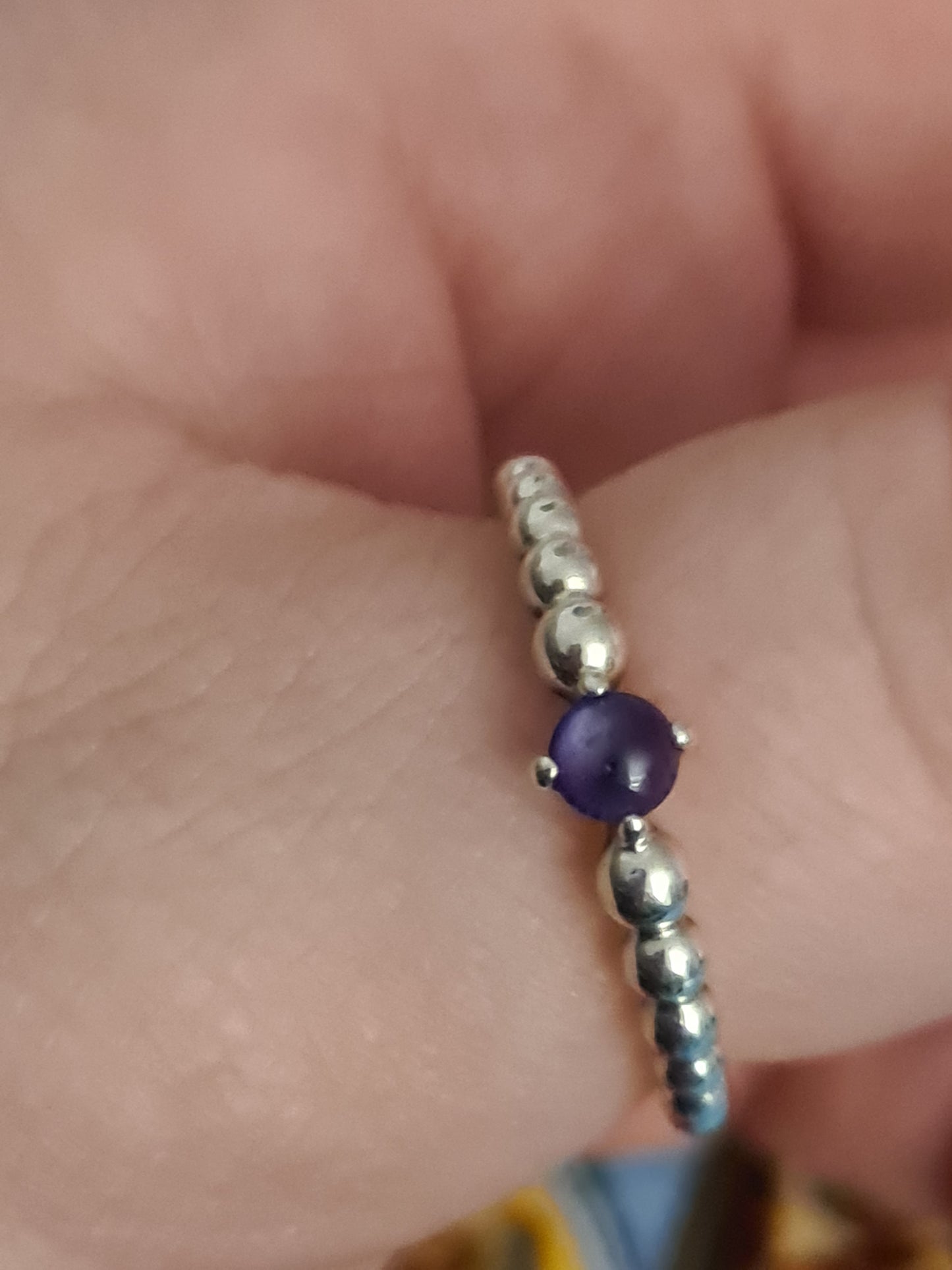 Genuine Pandora Birthstone Amythst Ring February Size 60
