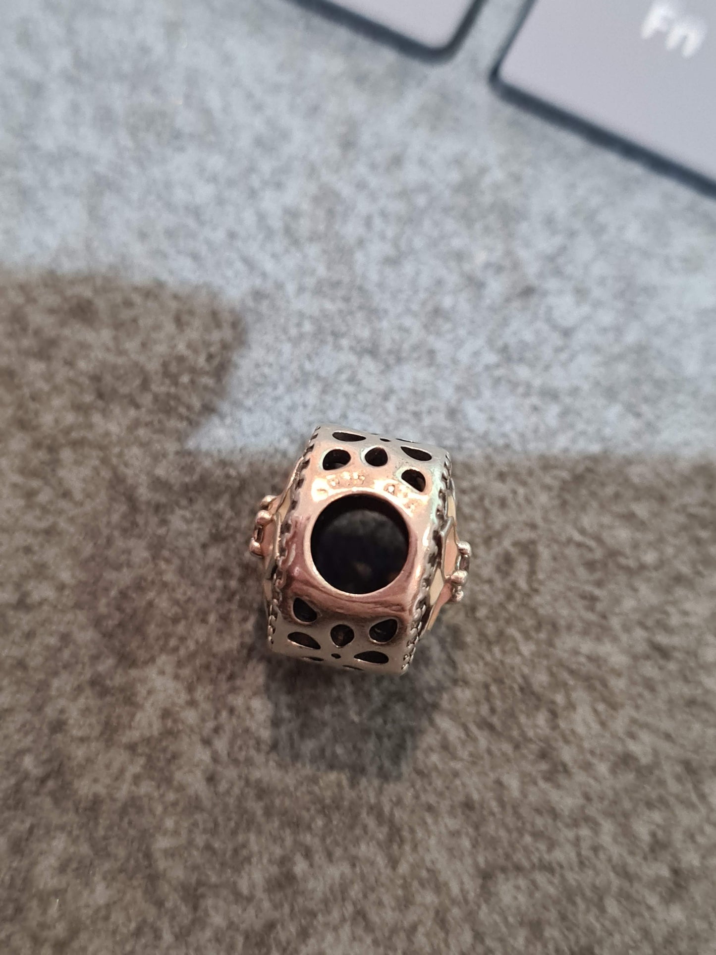 Genuine Pandora Blooming Magnolia Flower Pave CZ Openwork Charm Beautiful