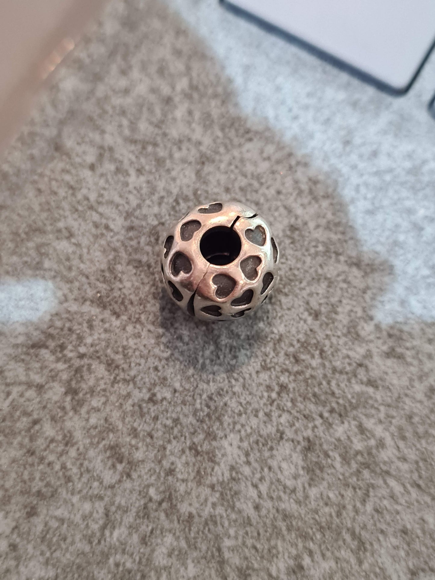 Genuine Pandora Heart Clips x2
