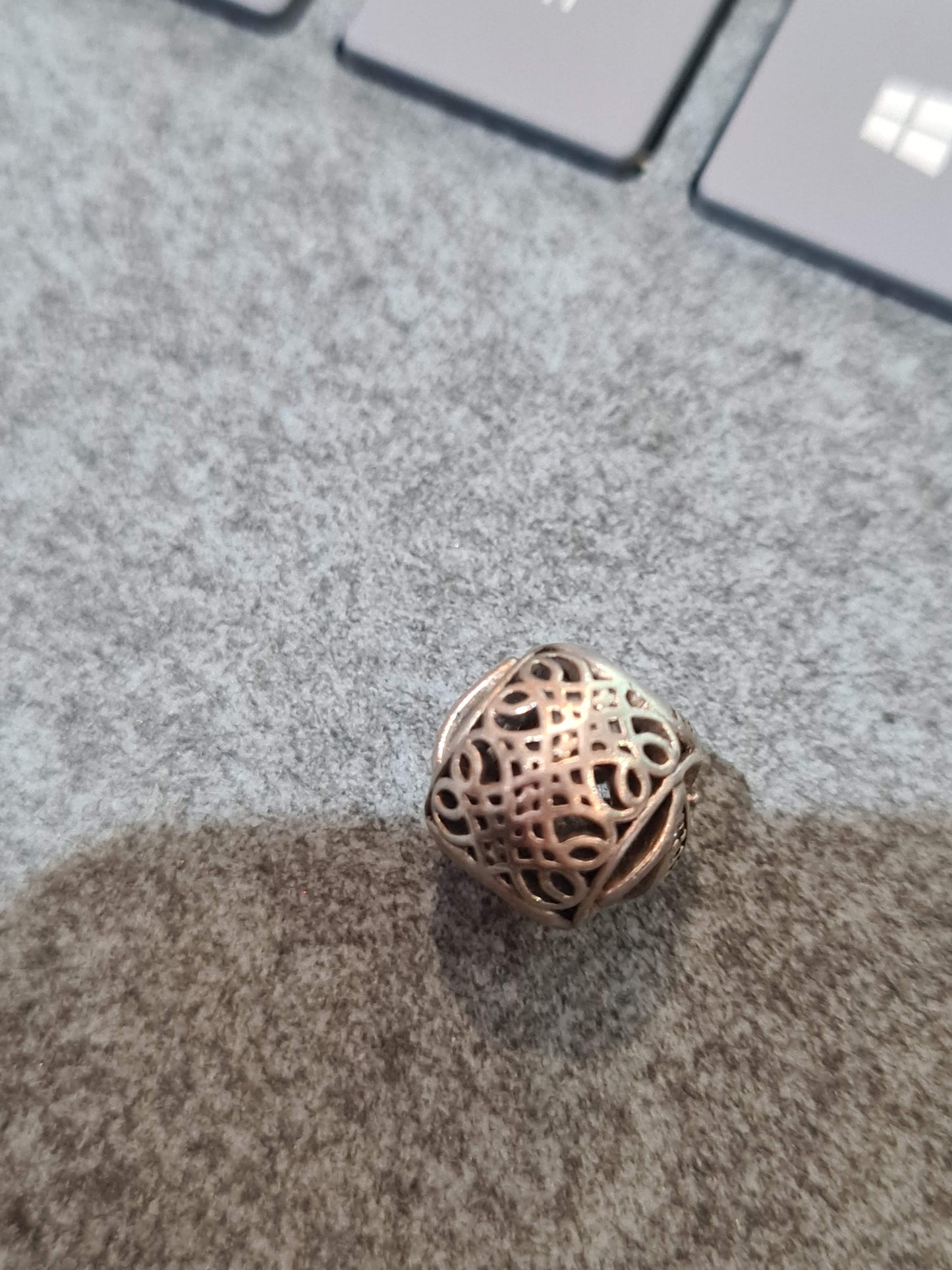 Genuine Pandora Letter Z Vintage Initial Charm Openwork