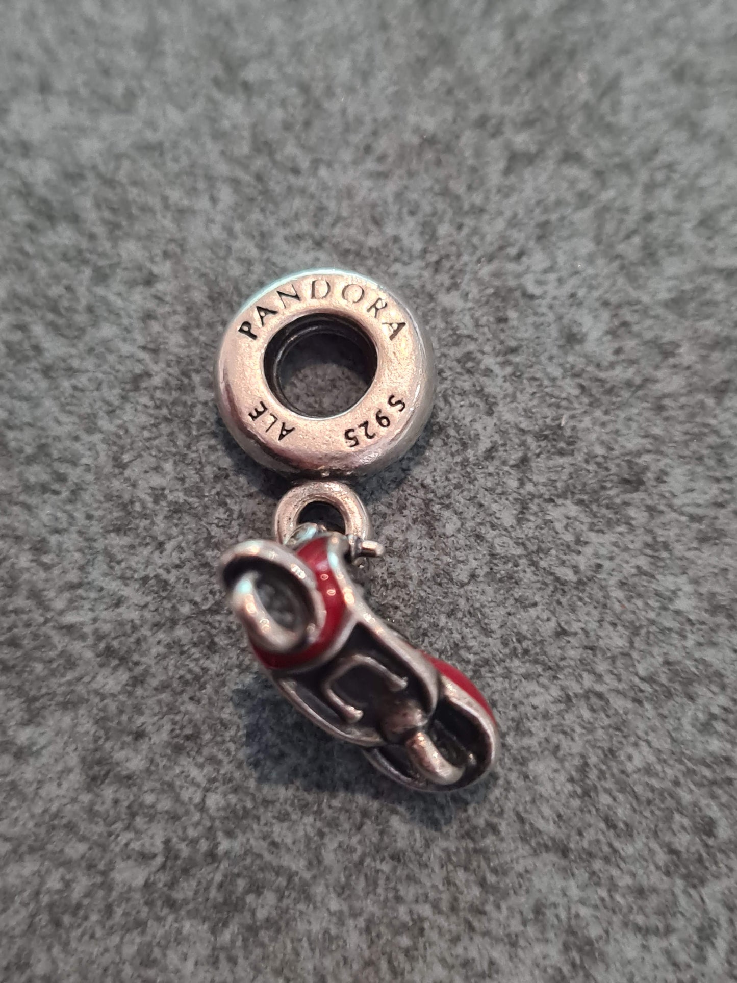 Genuine Pandora Red Scooter Moped Vesper Charm Italian