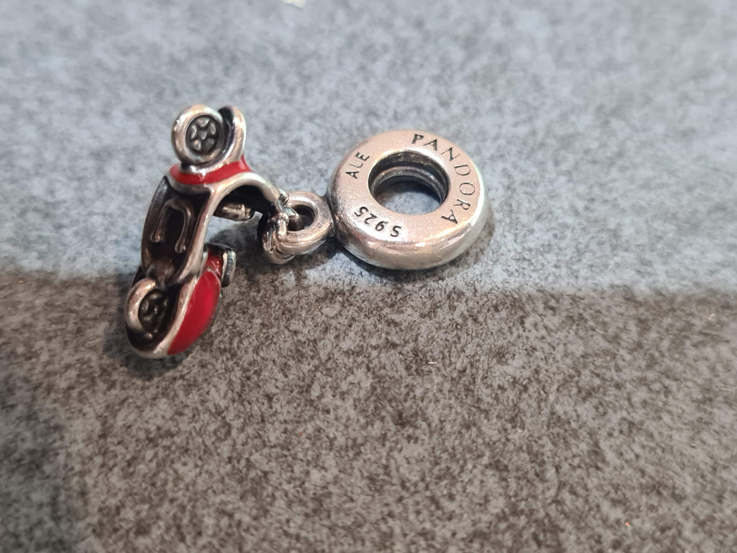 Genuine Pandora Red Scooter Moped Vesper Charm Italian