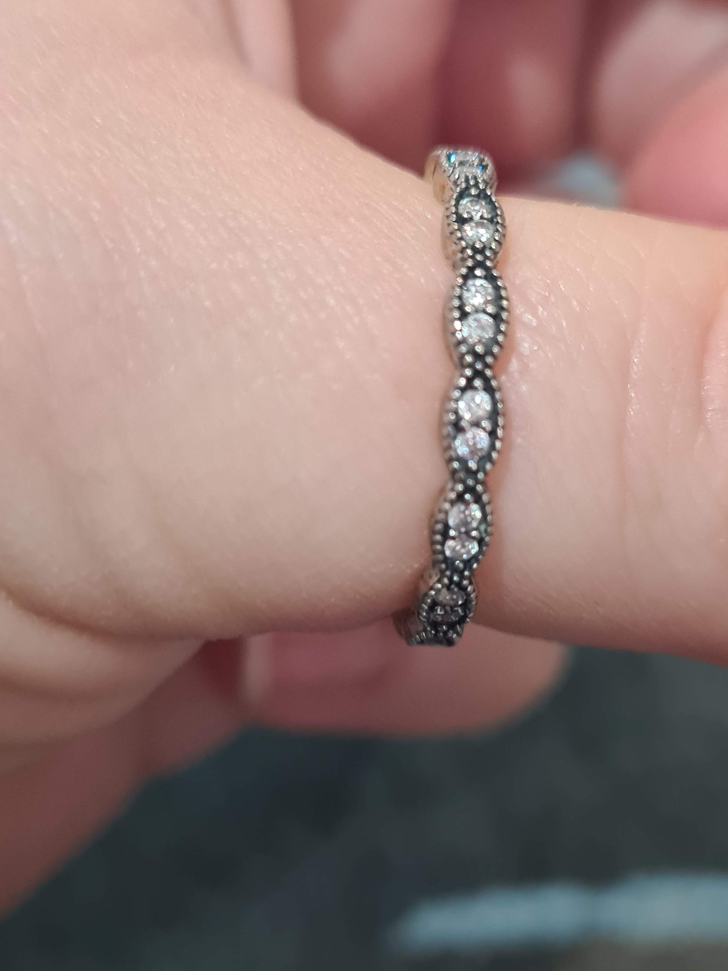 Genuine Pandora CZ Oval Eternity Sparkle Band in Size 54