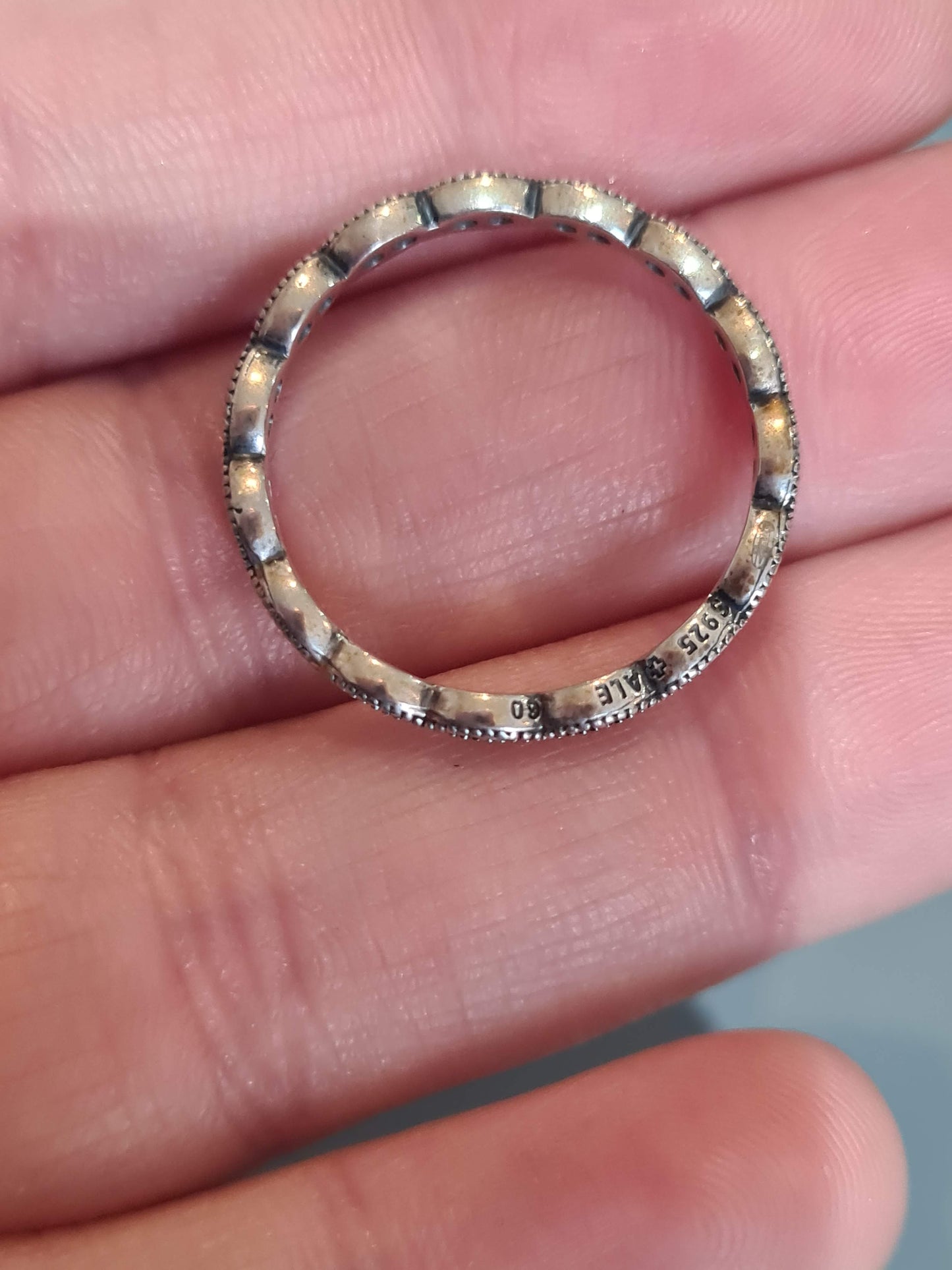 Genuine Pandora CZ Oval Eternity Sparkle Band in Size 54