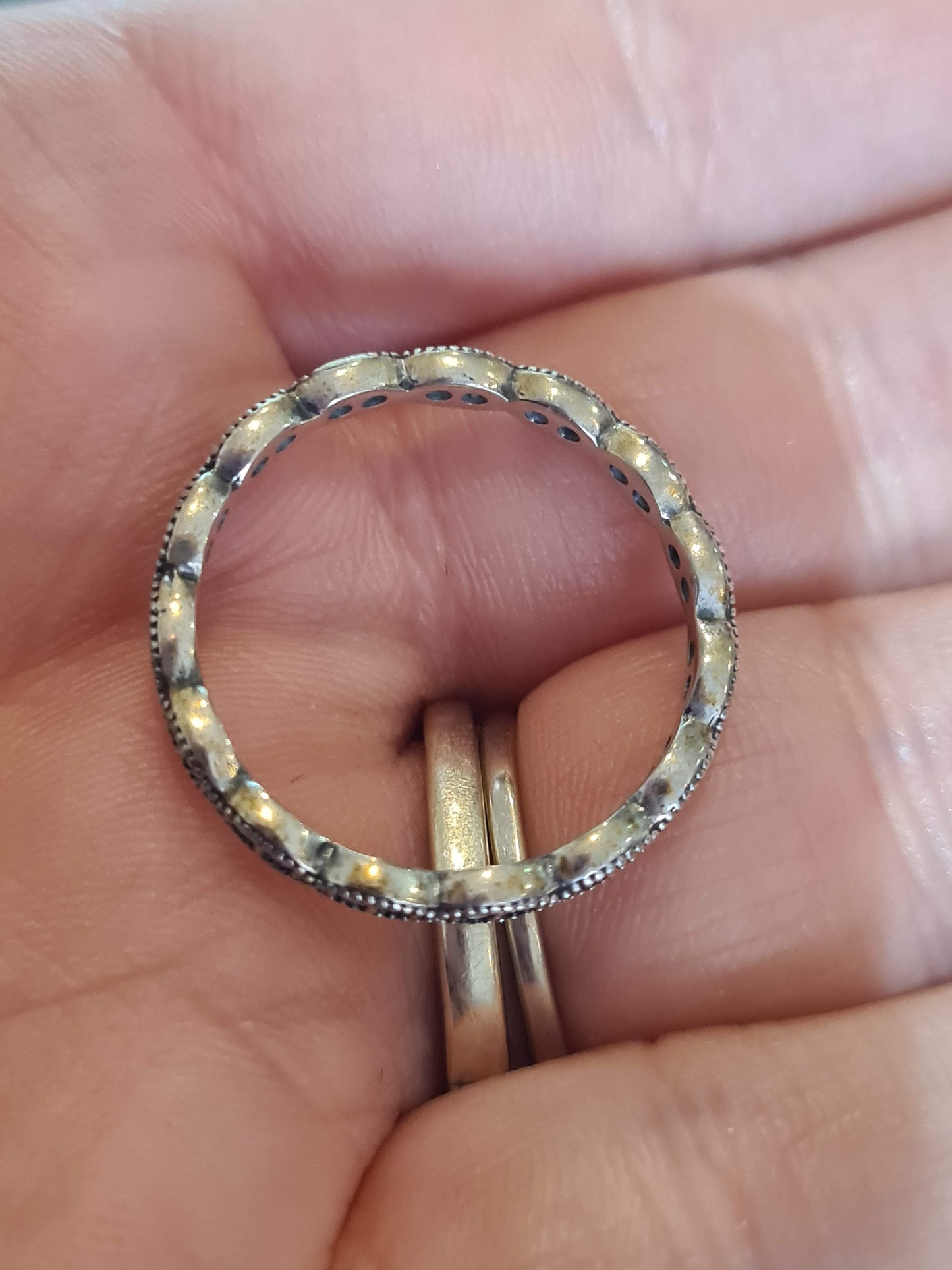 Genuine Pandora CZ Oval Eternity Sparkle Band in Size 54