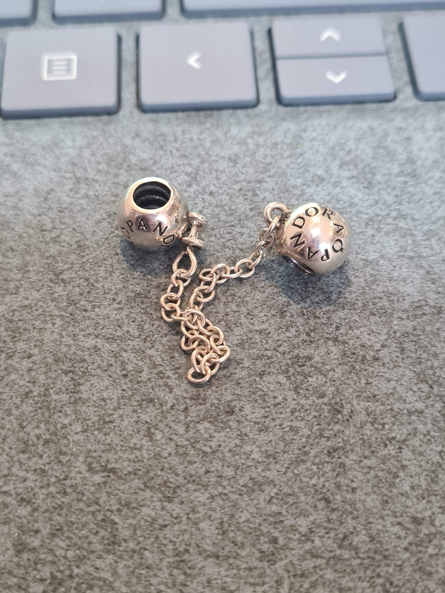 Genuine Pandora Plain Logo Safety Chain