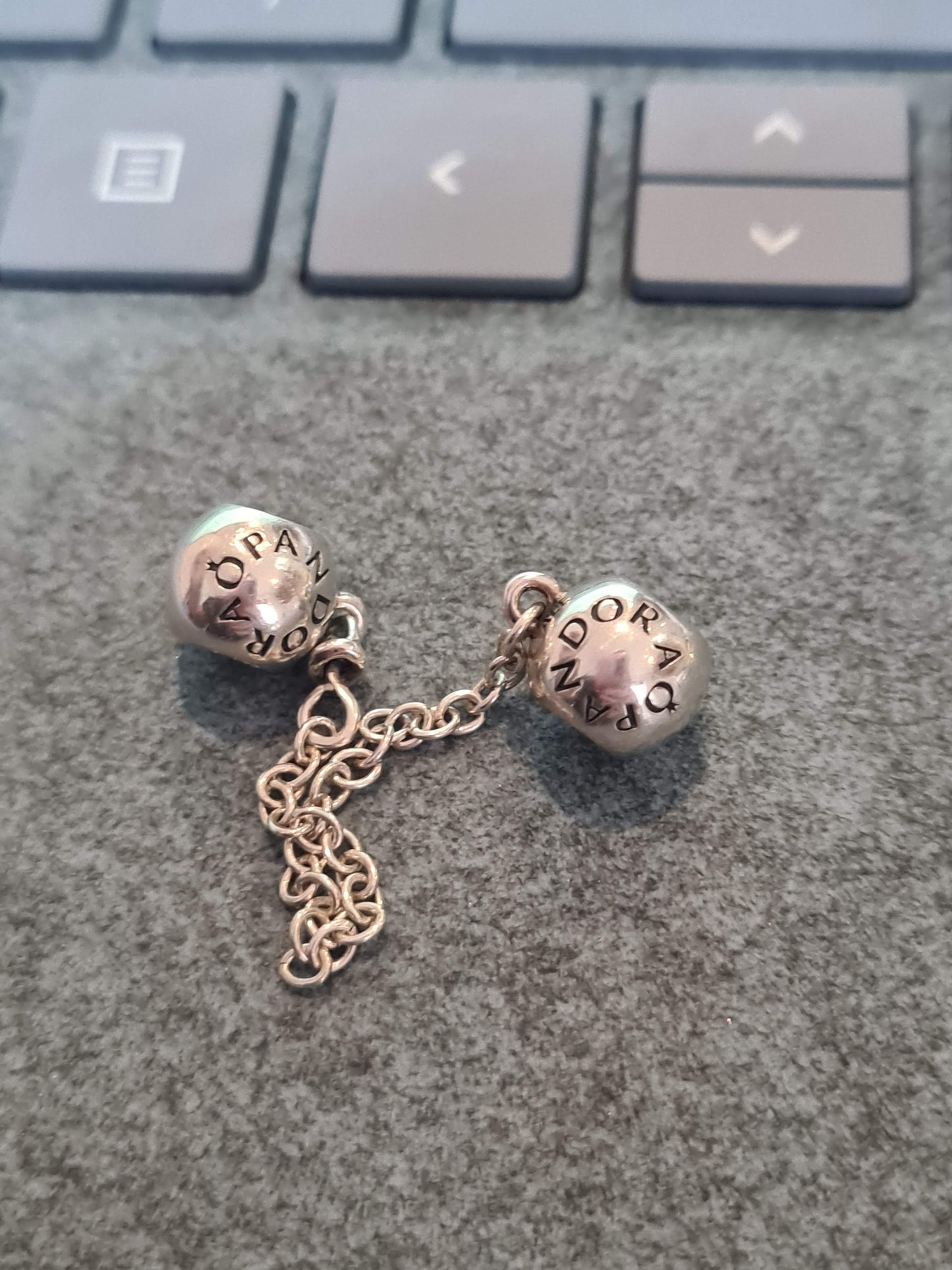 Genuine Pandora Plain Logo Safety Chain