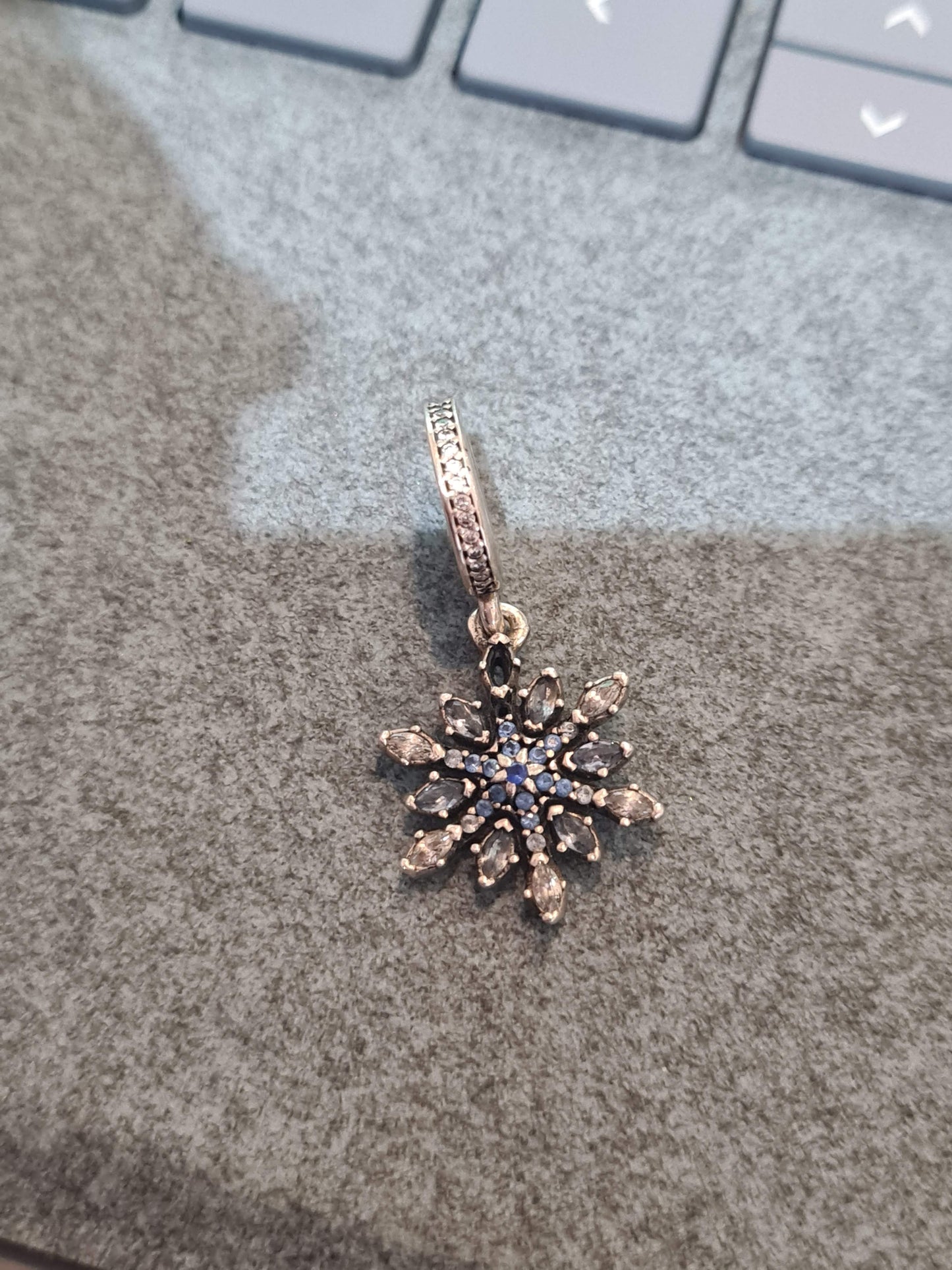 Genuine Pandora Large Snow Flake Dangle Charm
