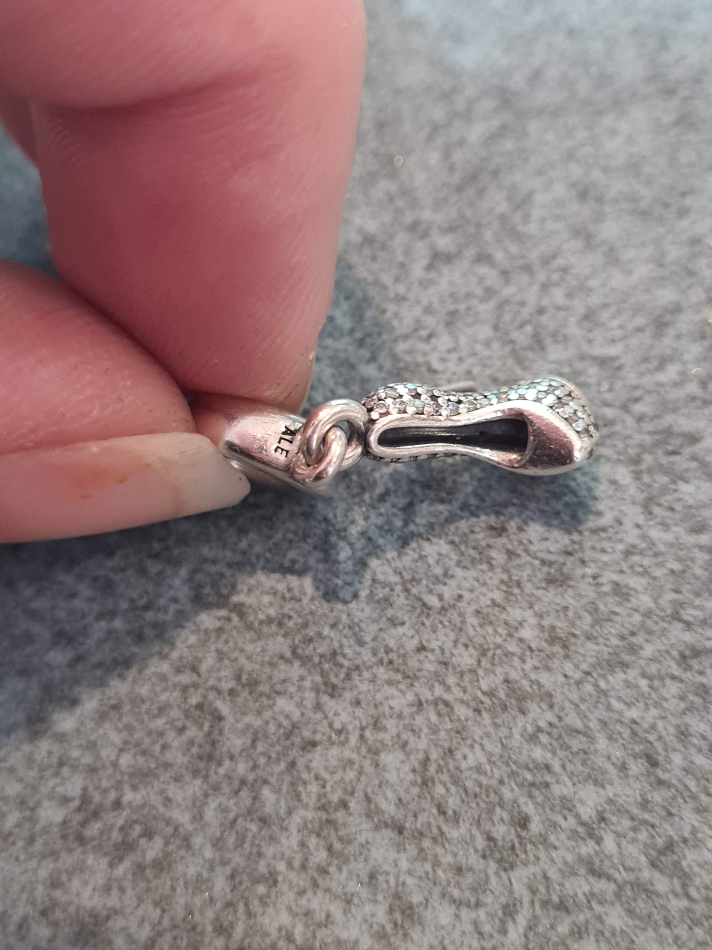 Genuine Pandora Pave Sparkling High Heel Shoe Charm Dangle