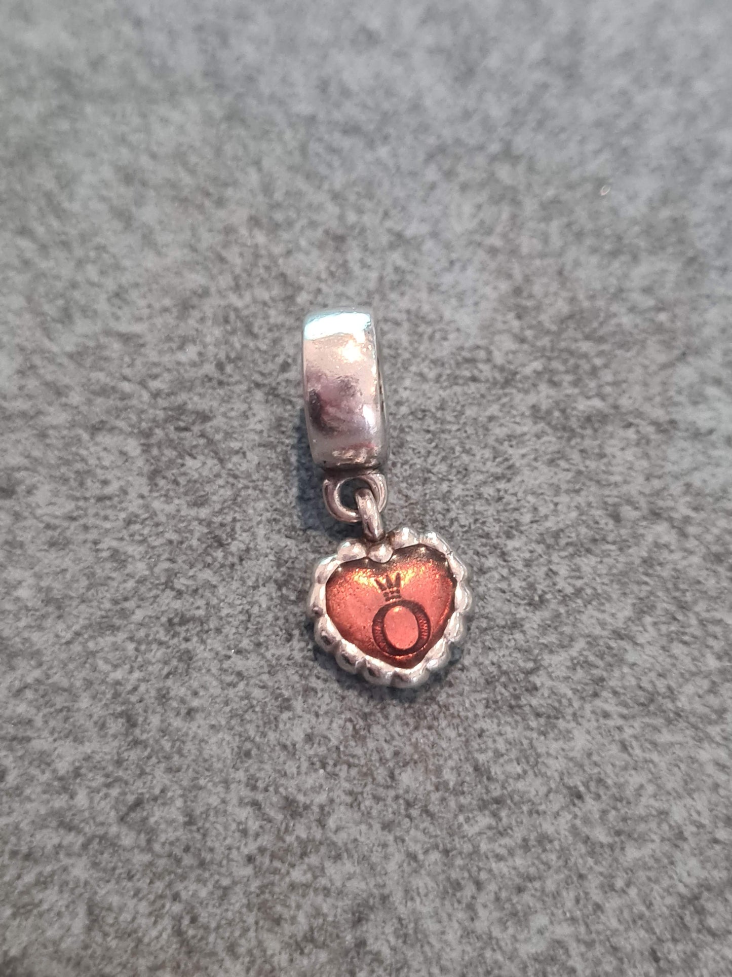 Genuine Pandora Red / Pink Heart Logo Enamel Dangle