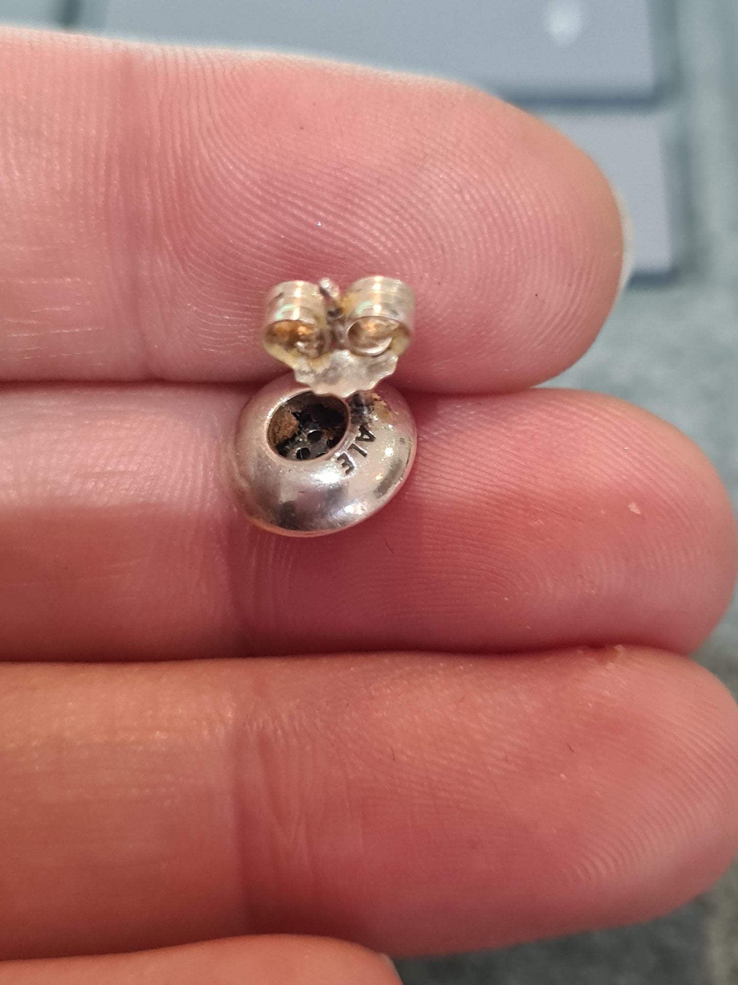 Genuine Pandora Logo Pave Earring Studs