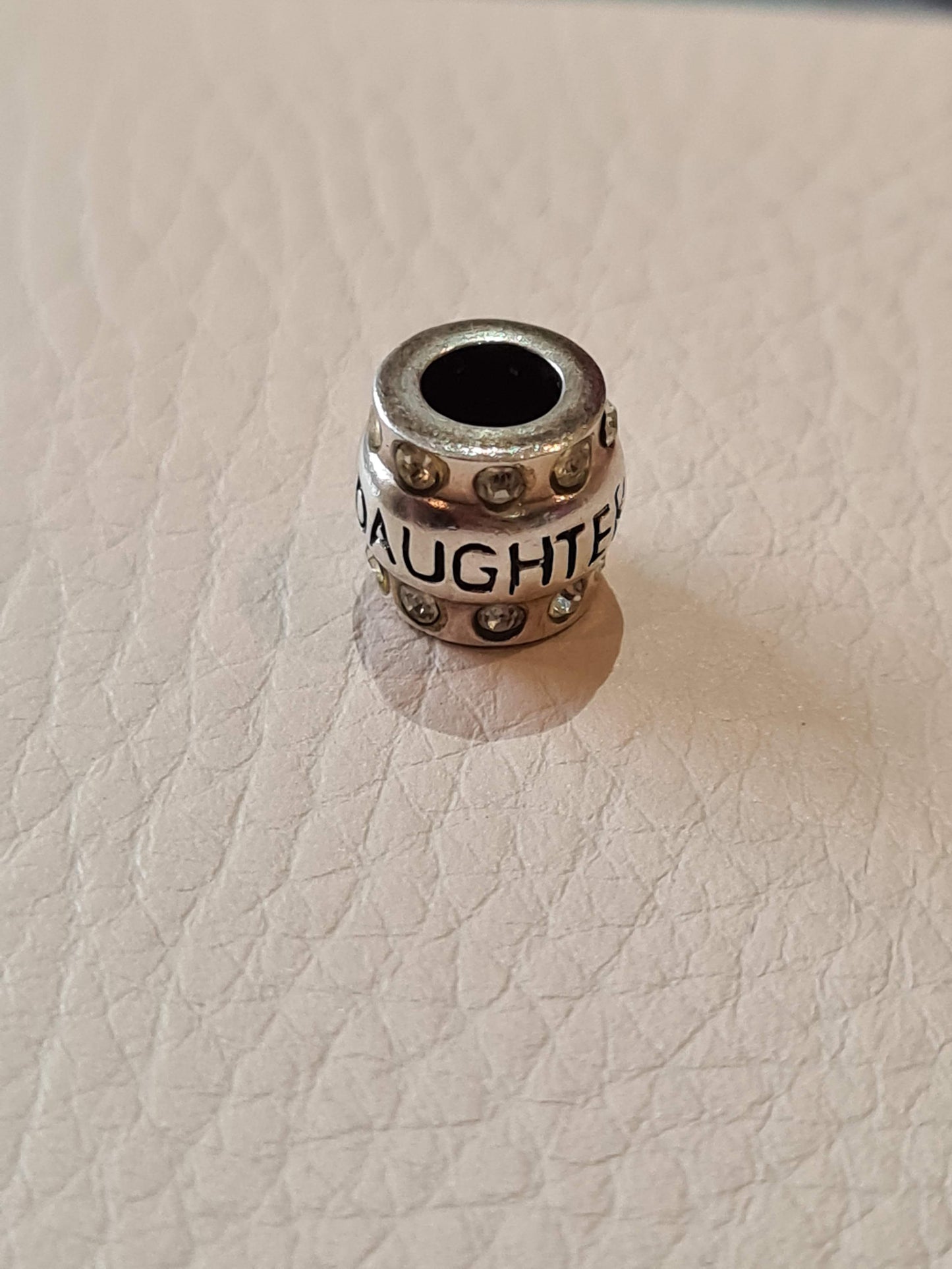 Genuine Charm Club Company Daughter Charm Barrel With CZ