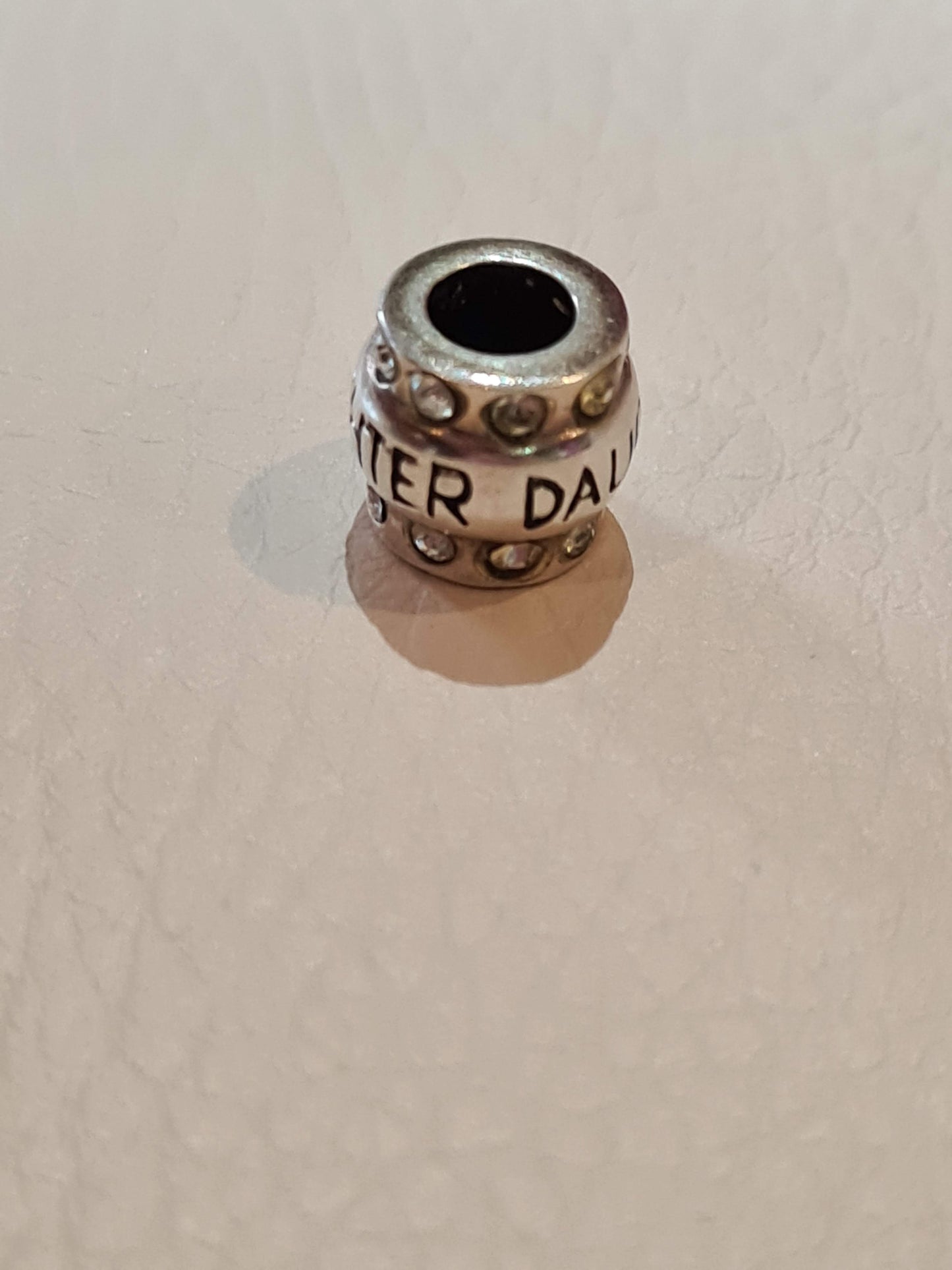 Genuine Charm Club Company Daughter Charm Barrel With CZ