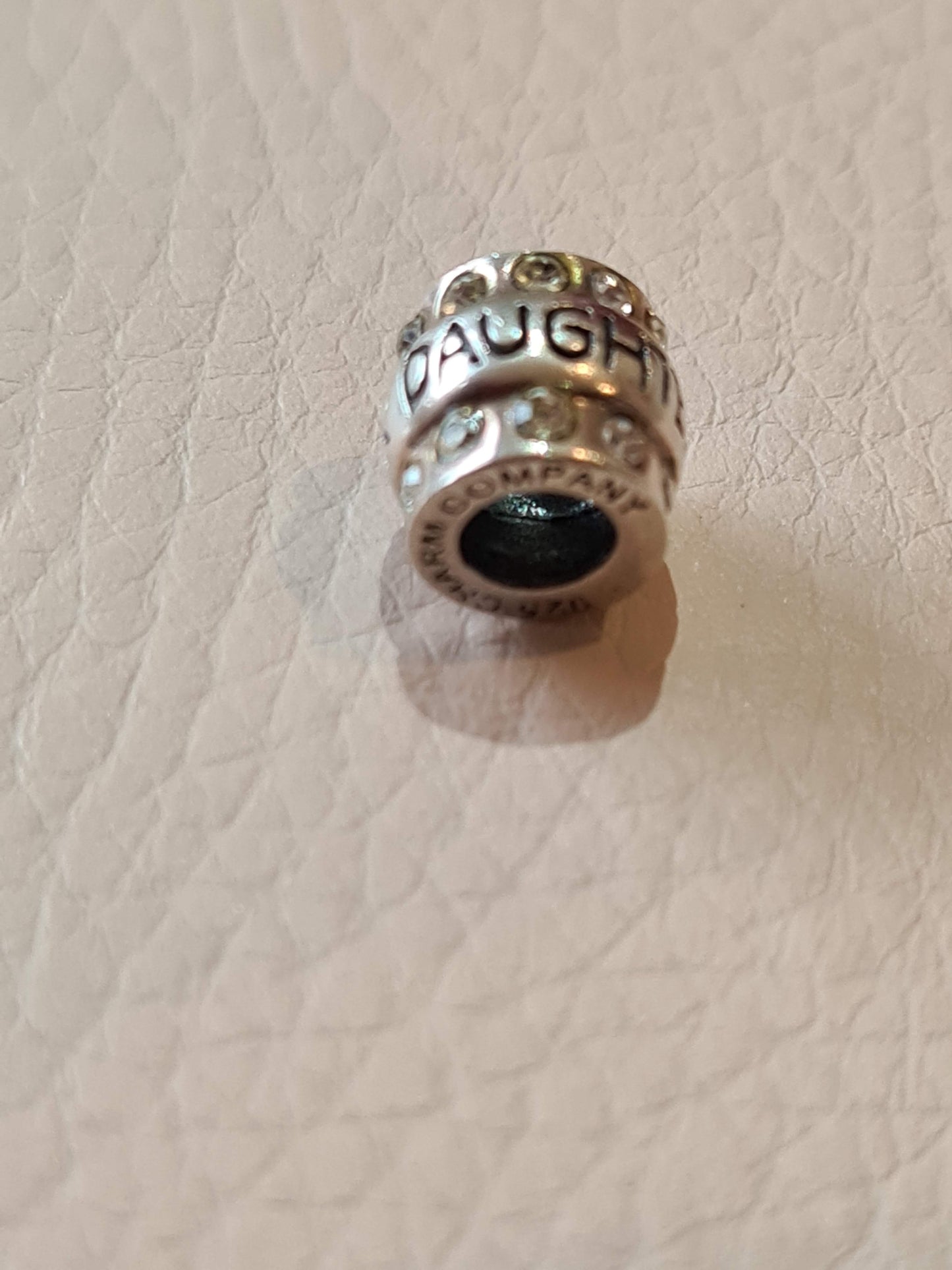 Genuine Charm Club Company Daughter Charm Barrel With CZ