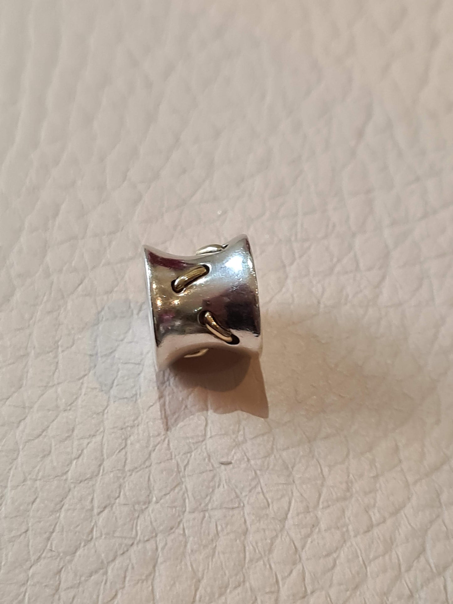 Genuine Pandora Two Tone Rare Stitches Charm