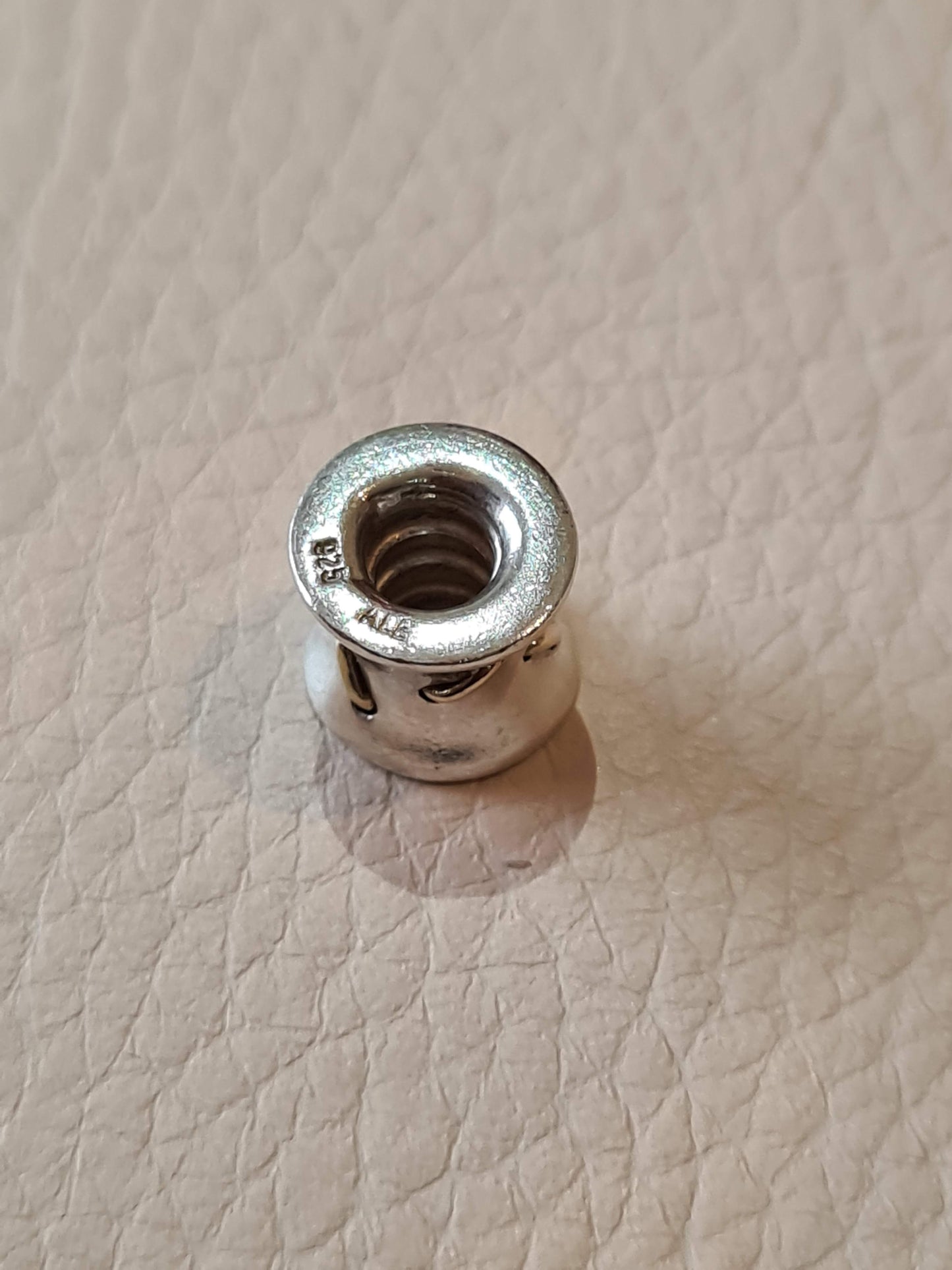 Genuine Pandora Two Tone Rare Stitches Charm