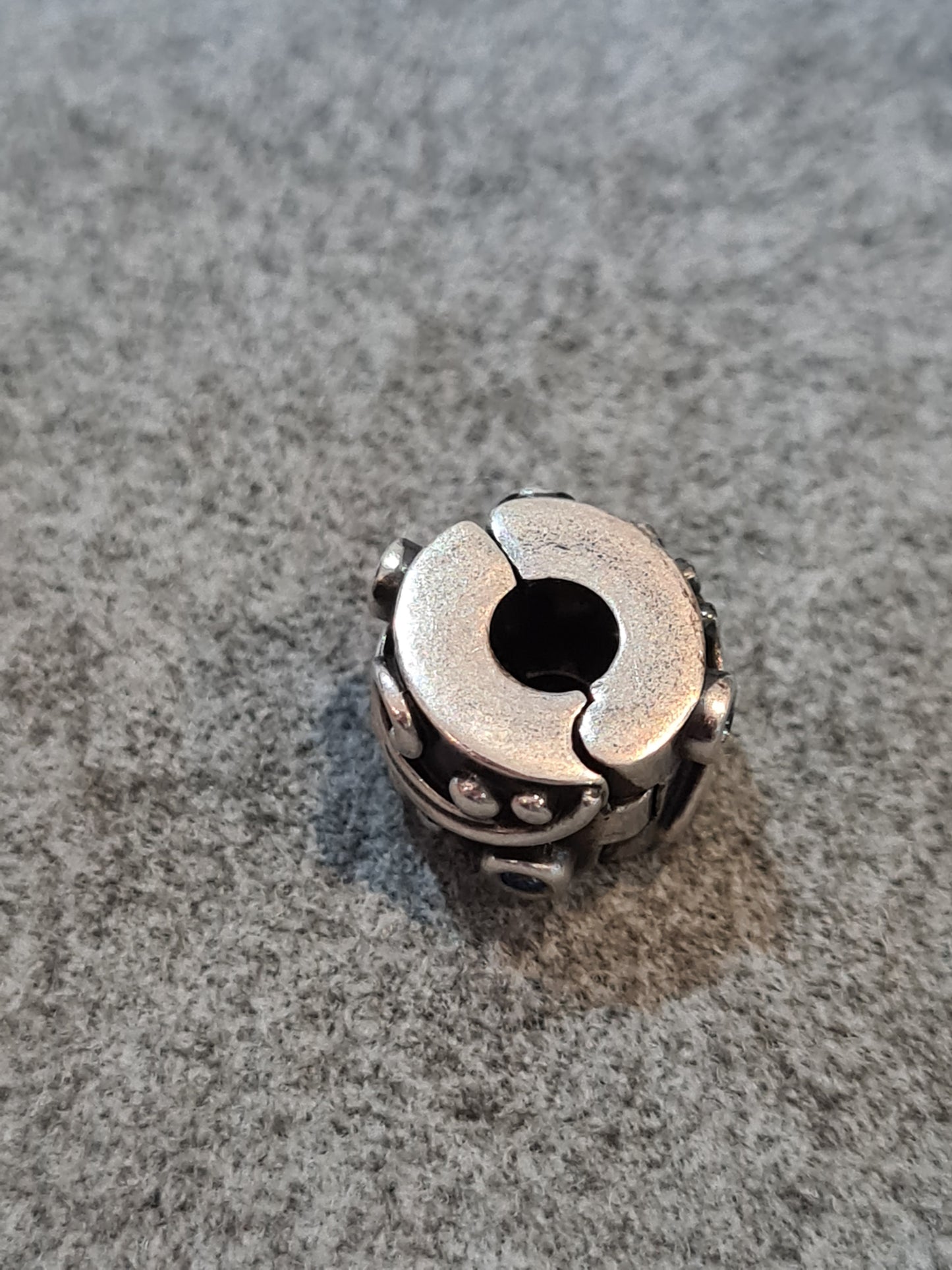 Genuine Pandora Blue Stone Tendril Clip Rare Single