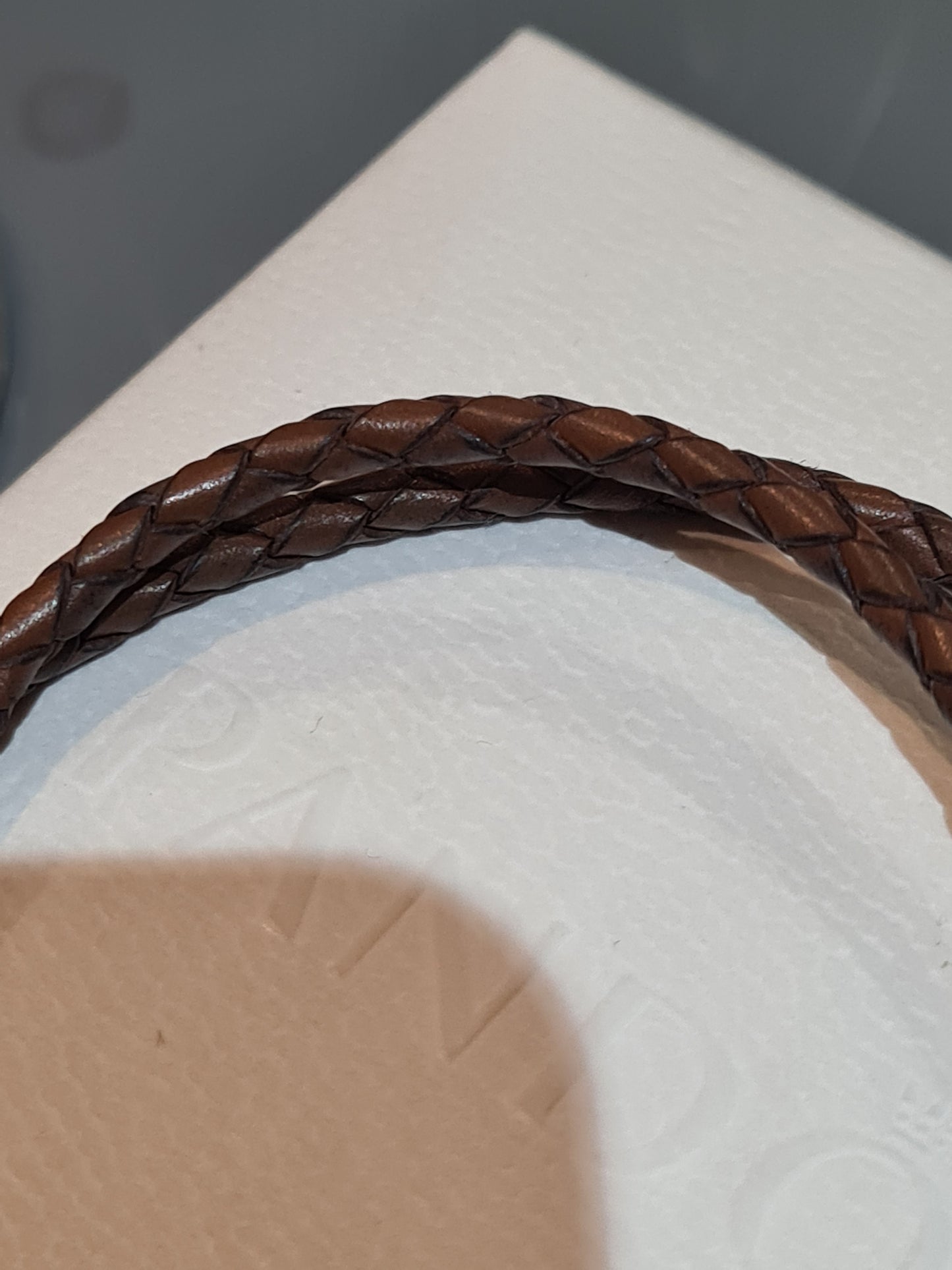 Genuine Pandora Brown Leather Double Wrap Tan Bracelet