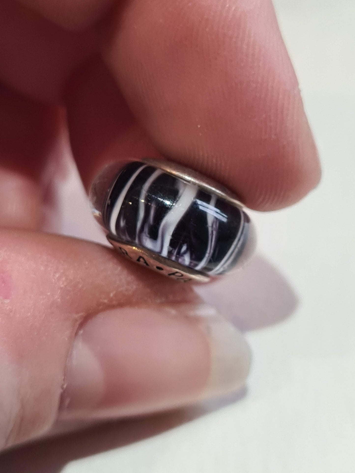 Genuine Pandora Rare Zebra Print Animal Murano Charm