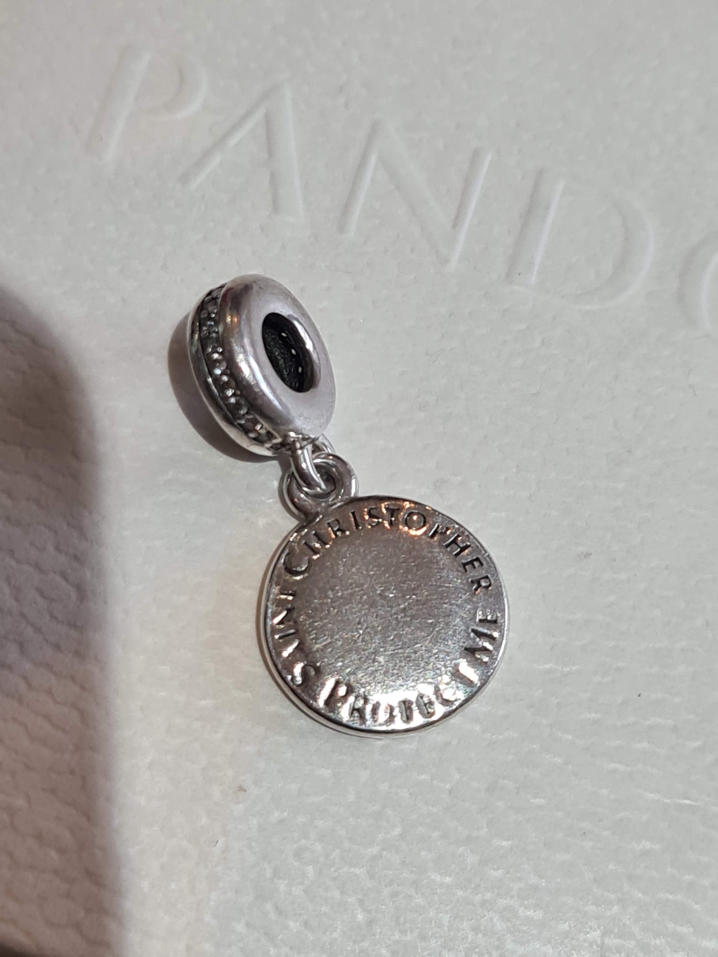 Genuine Pandora Patron Saint Christopher Protection Charm Dangle