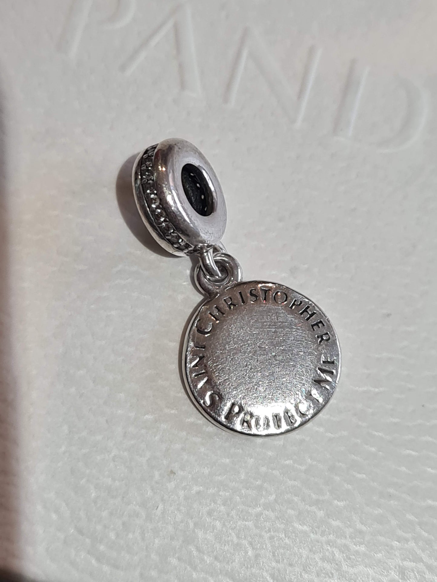 Genuine Pandora Patron Saint Christopher Protection Charm Dangle